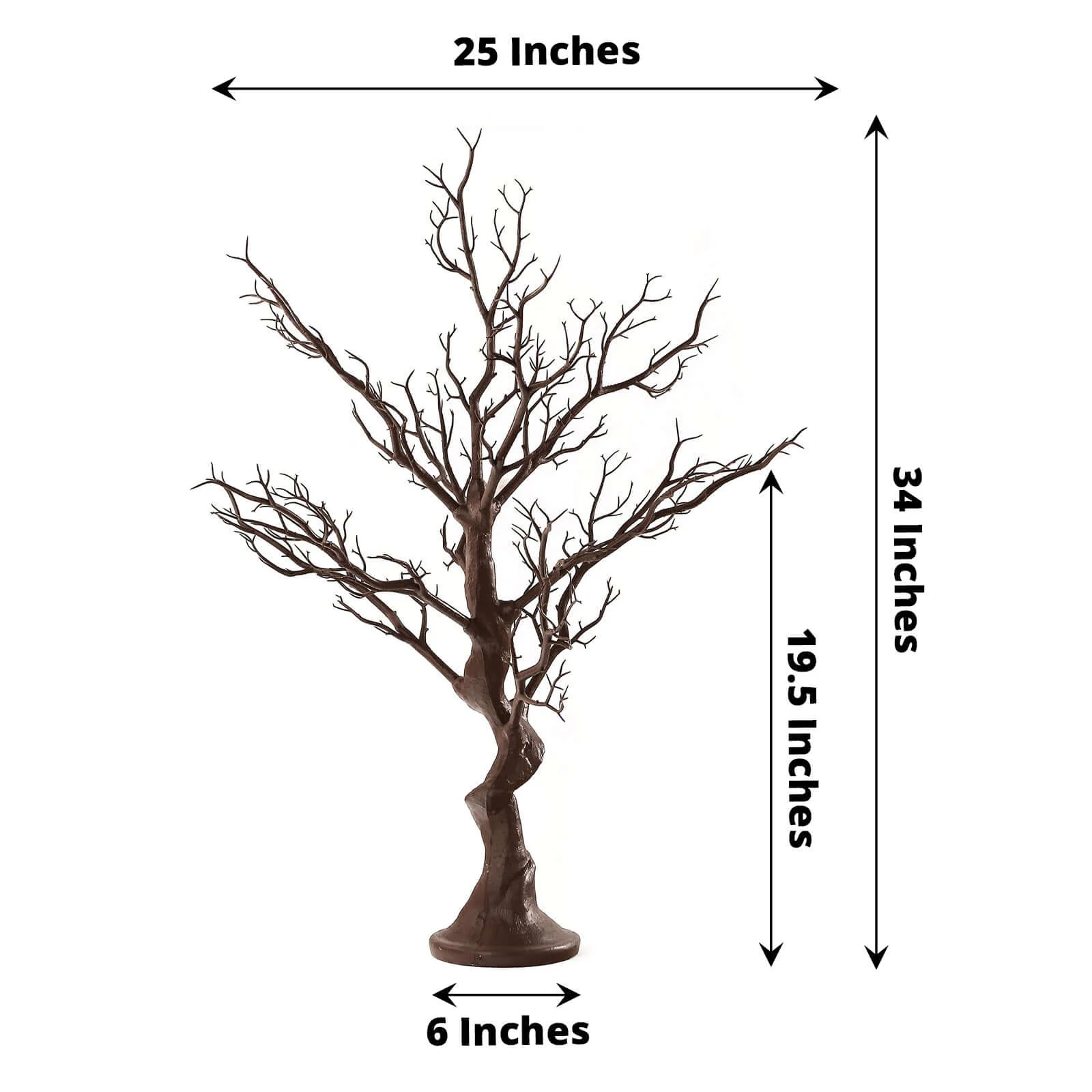 Manzanita Tree Centerpiece 34" Natural with 8 Acrylic Bead Chains - Easy Assembly Decorative Artificial Tree - Image 3