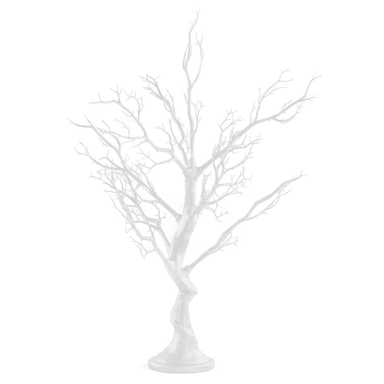 Manzanita Tree Centerpiece 34" White with 8 Acrylic Bead Chains - Easy Assembly Decorative Artificial Tree for Glamorous Weddings Events & Decor - Image 6
