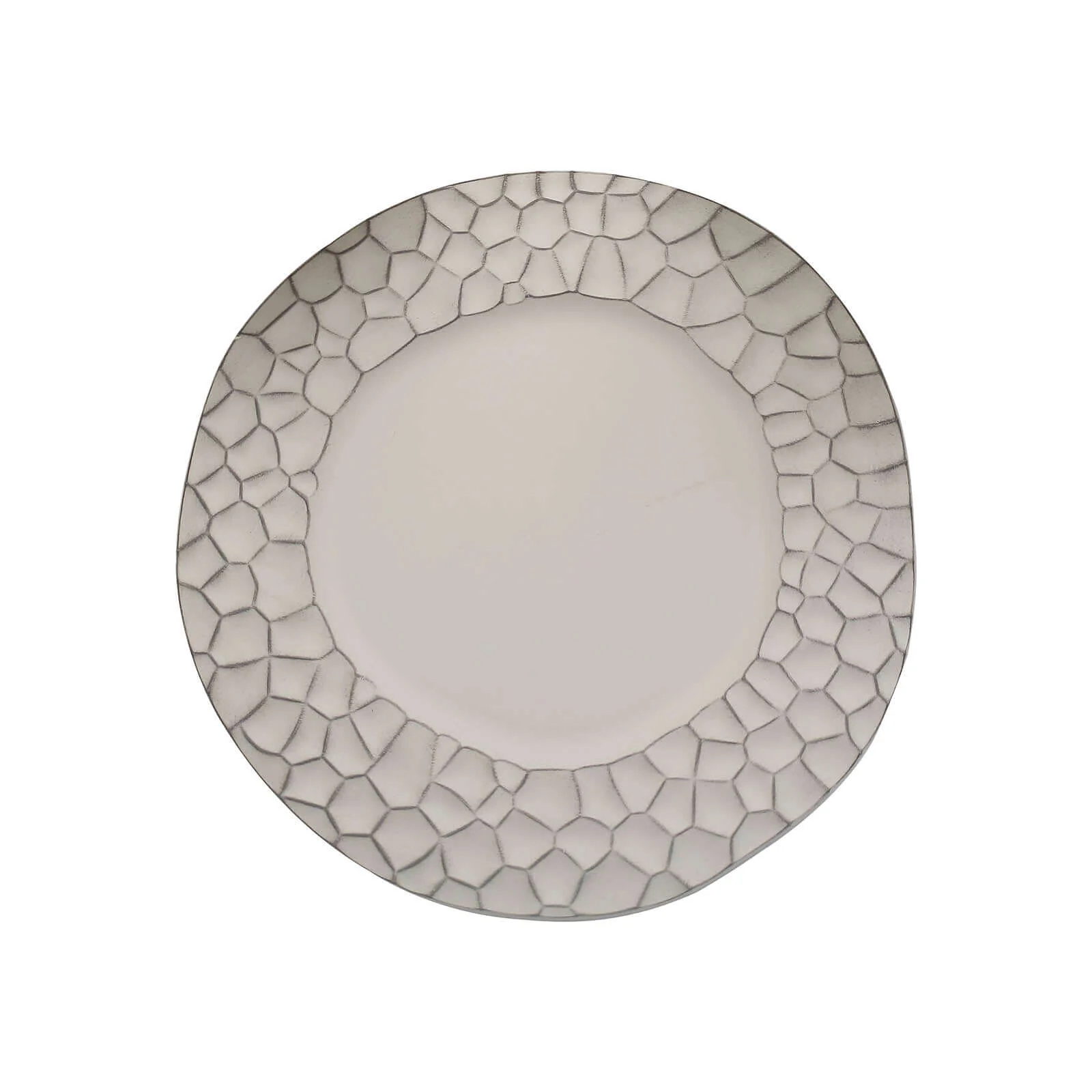 6-Pack Charger Plates 13" Round Gray with Hammered Rim - Matte Finish Modern Dinner Charger Tableware - Image 7