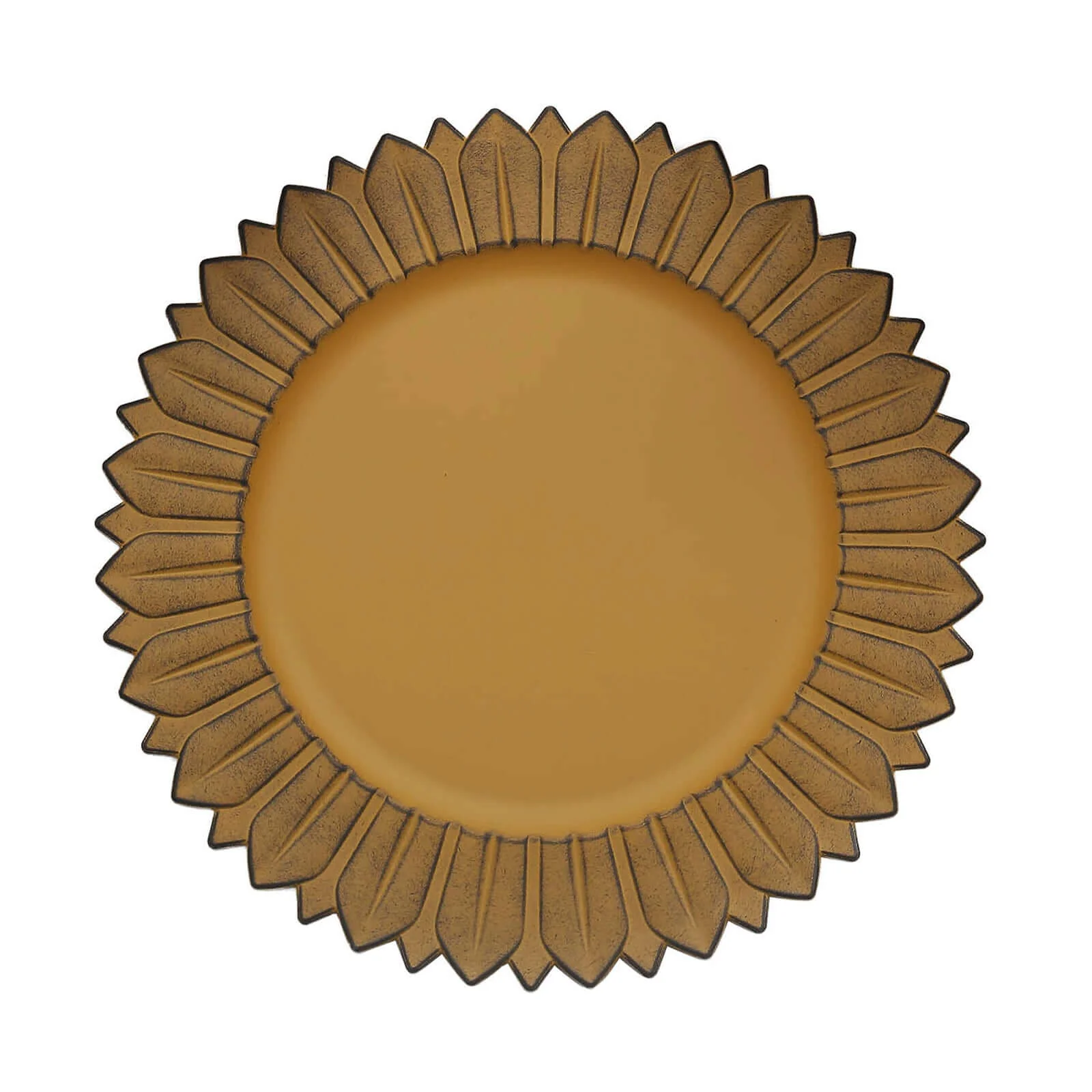 6-Pack Plastic Charger Plates 13" Round Mustard Yellow with Sunflower Rim - Matte Finish Disposable Dinner Charger Tableware - Image 7