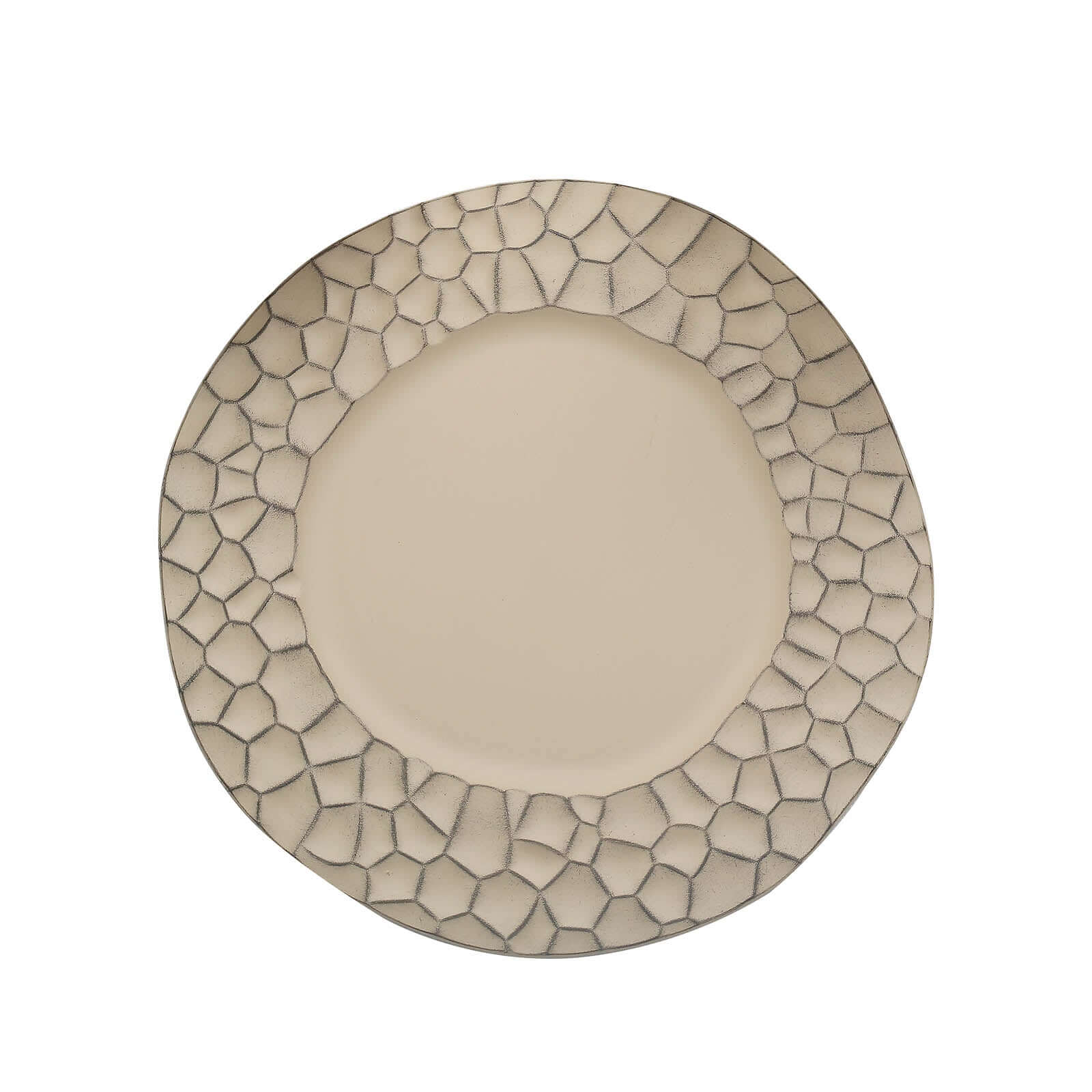 6-Pack Charger Plates 13" Round Taupe with Hammered Rim - Matte Finish Modern Dinner Charger Tableware - Image 11