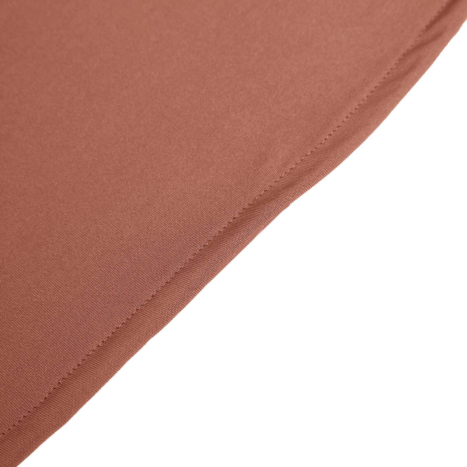 Matte Terracotta (Rust) Fitted Spandex Half Moon Wedding Arch Cover, Custom Fit Chiara Backdrop Stand Cover 7ft - Image 10