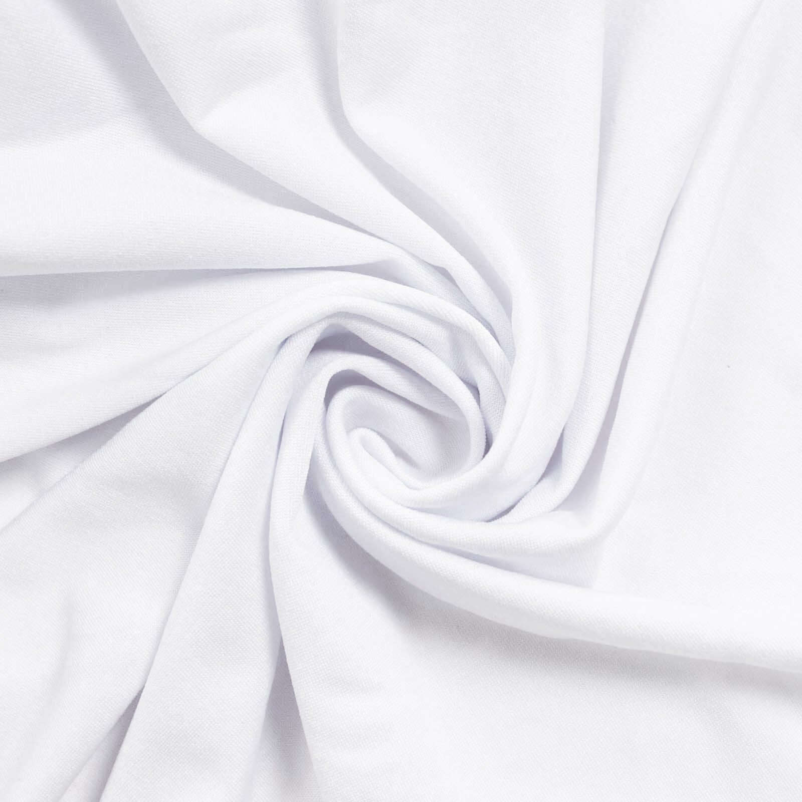 Matte White Spandex Fitted Chiara Backdrop Stand Cover For Round Top Wedding Arch - 8ft - Image 7