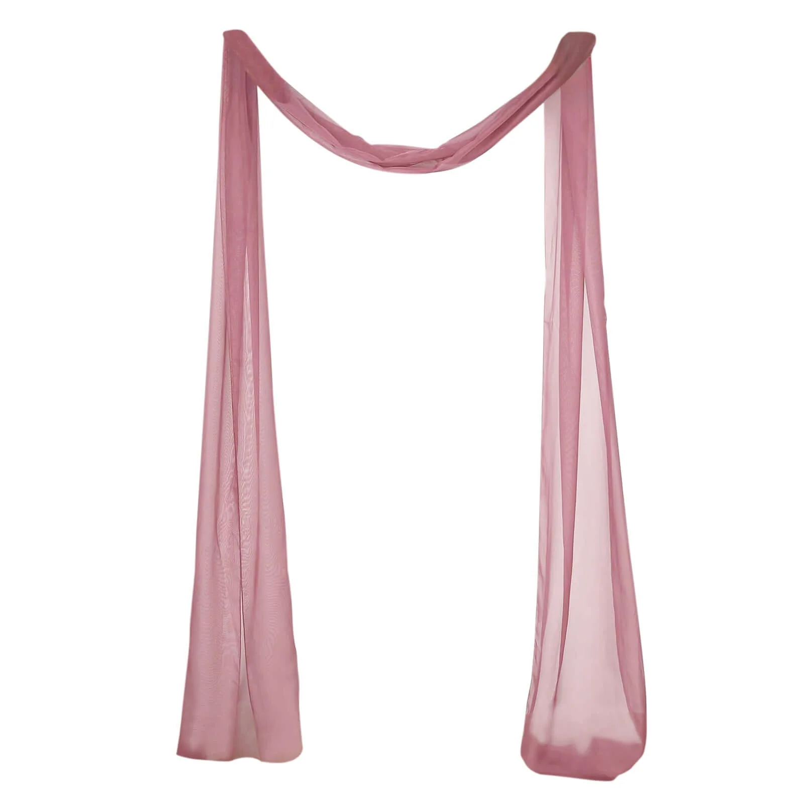 Mauve Cinnamon Rose Sheer Organza Wedding Arch Draping Fabric, Long Curtain Backdrop Window Scarf Valance 18ft - Image 6