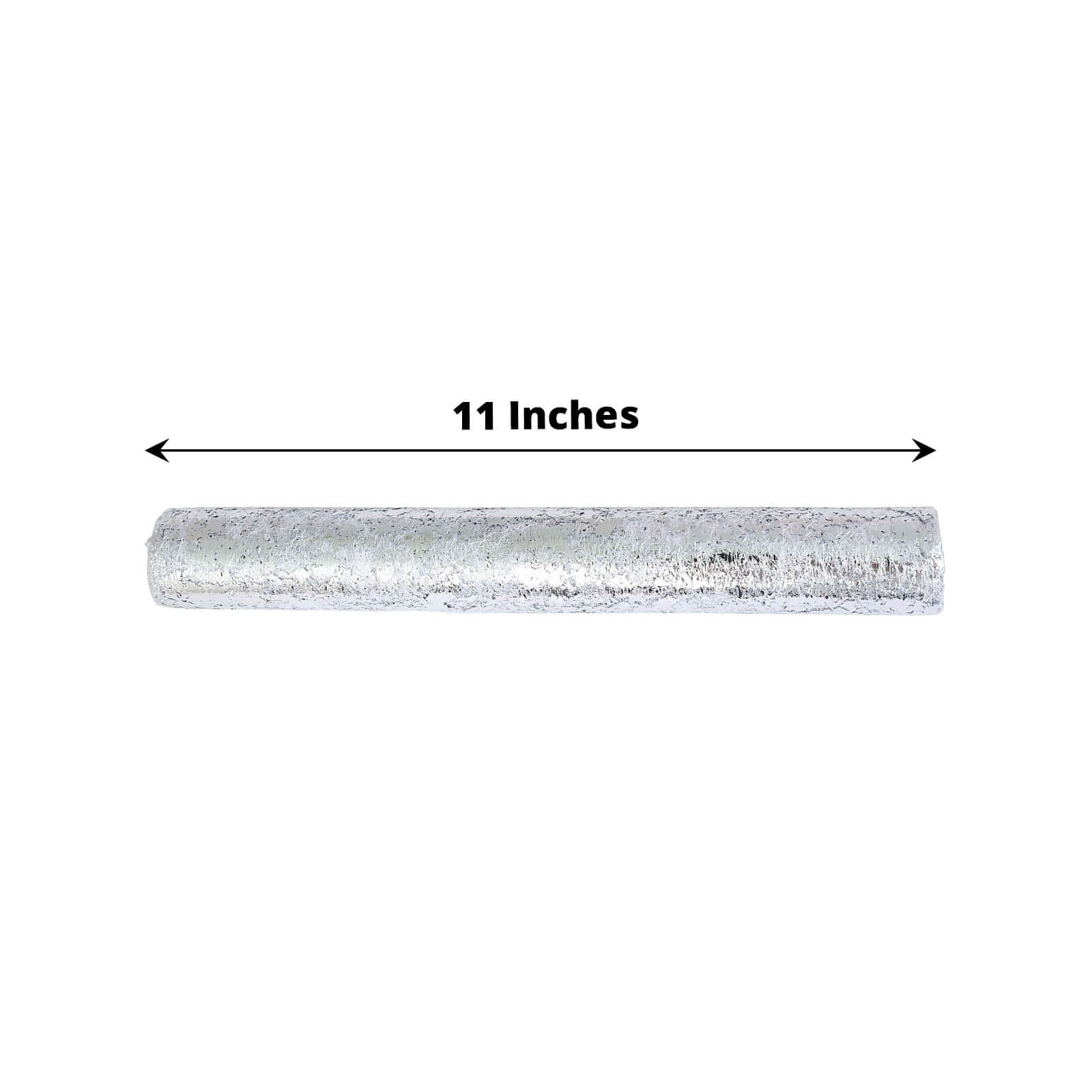 Mesh Polyester Table Runner Roll 108" Metallic Silver Distressed Foil Printing - Disposable Table Decor - Image 3