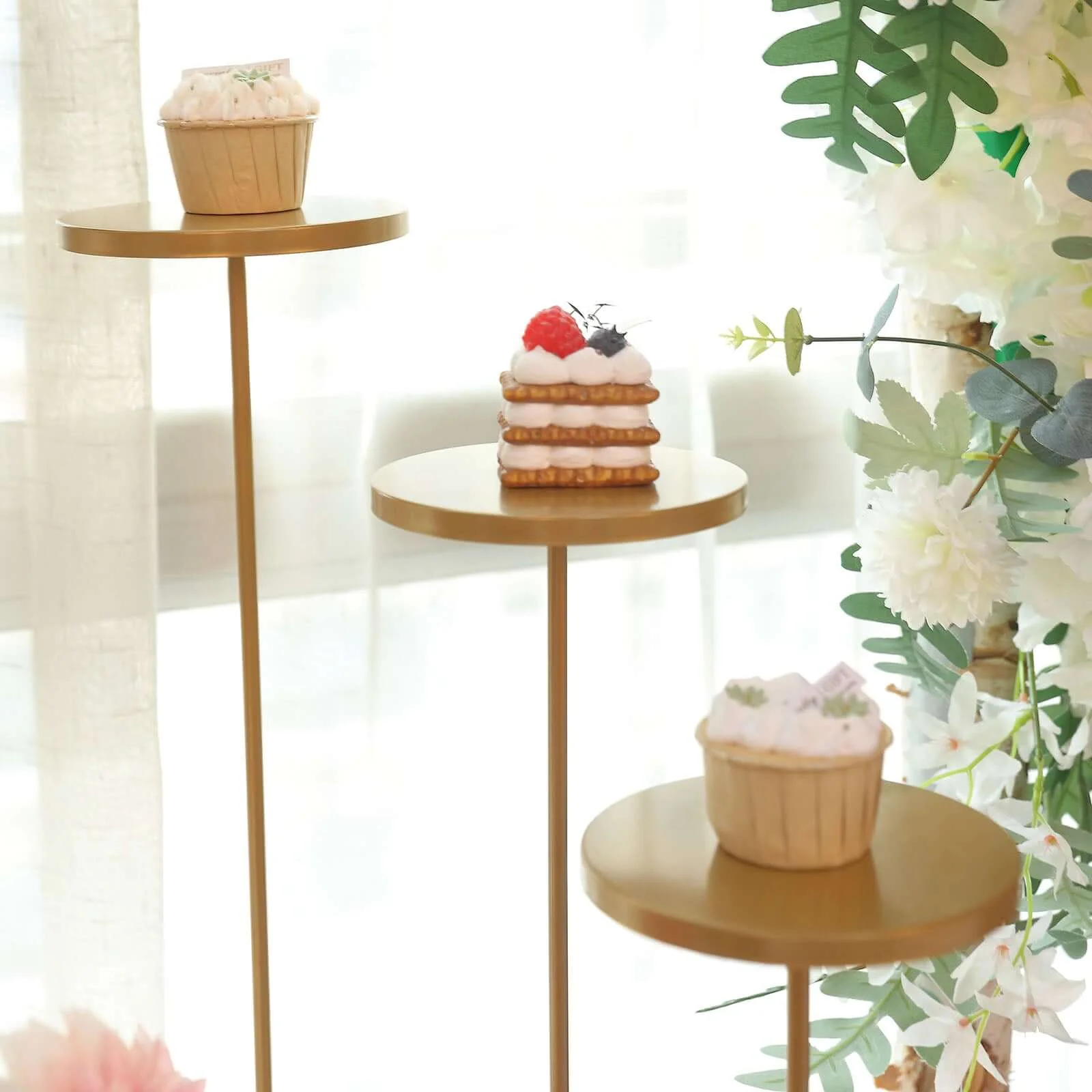 Metal Cake Stand with 12-Arm Tiered Cupcake Holders 29" Gold - Majestic Layered Dessert Display Centerpiece Tower for Upscale Weddings Gala Events & Celebrations - Image 9