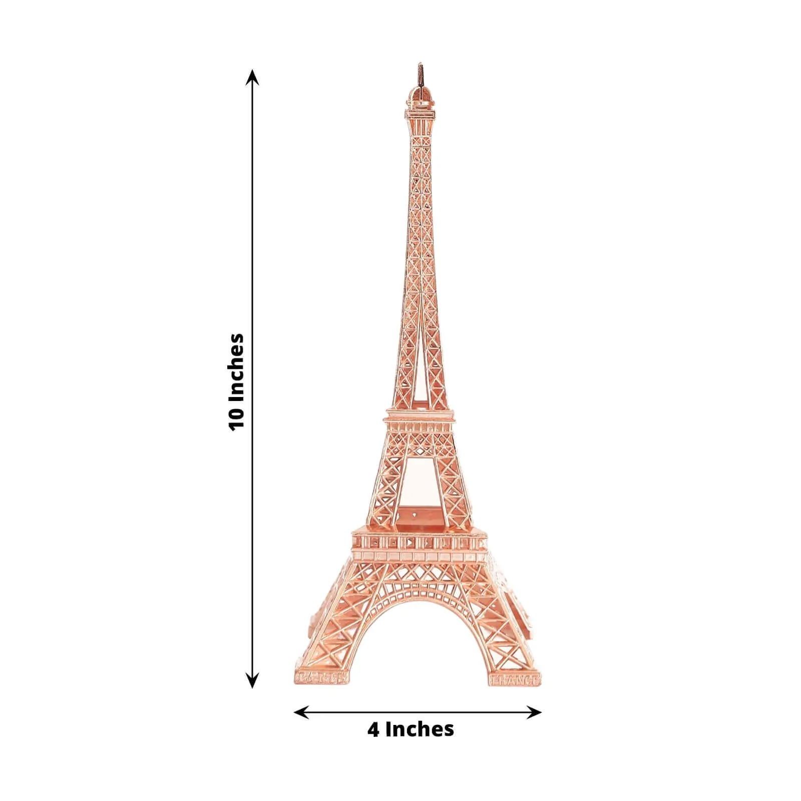 Metal Eiffel Tower 10" Table Centerpiece Rose Gold - Decorative Cake Topper - Image 3