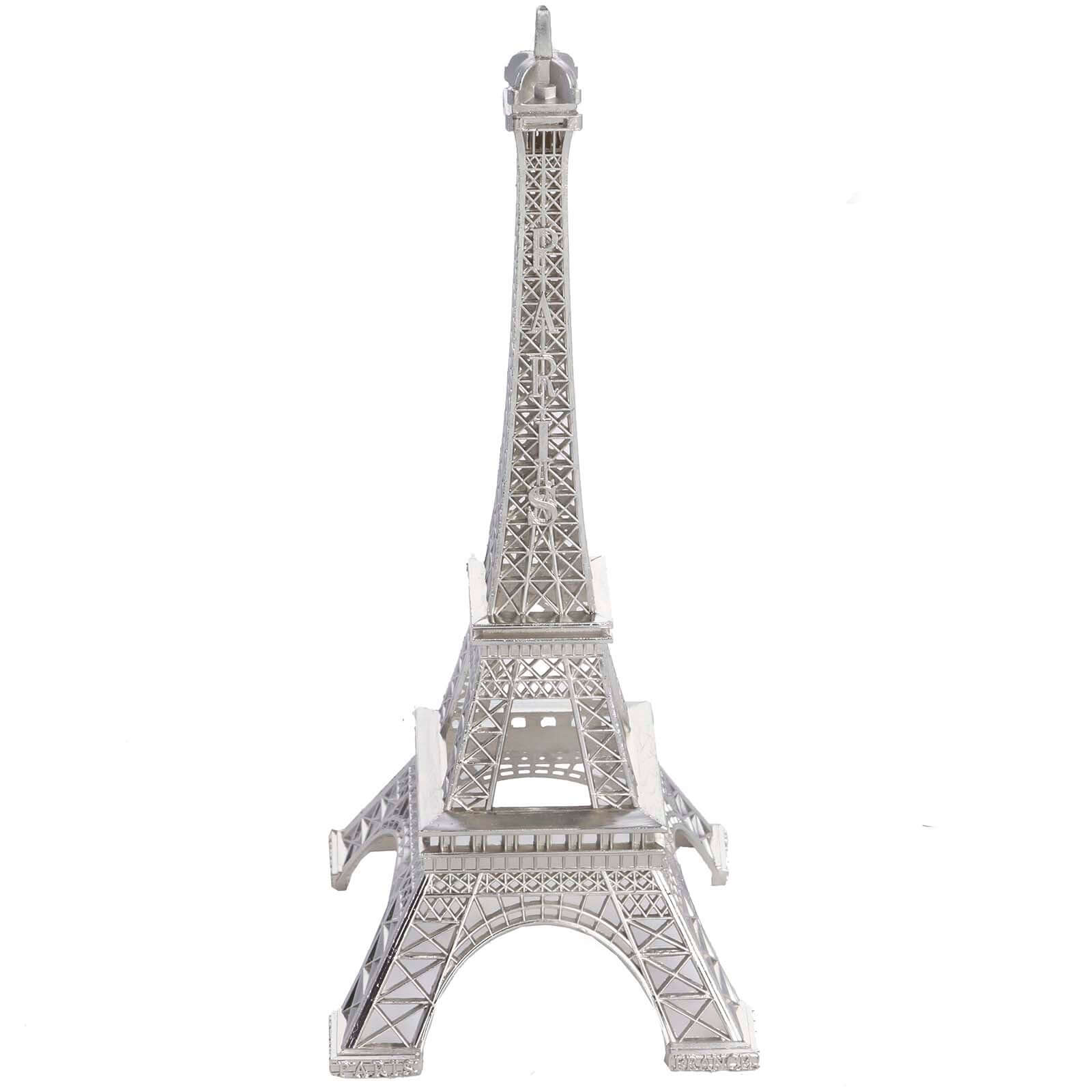 Metal Eiffel Tower 10" Table Centerpiece Silver - Decorative Cake Topper - Image 7