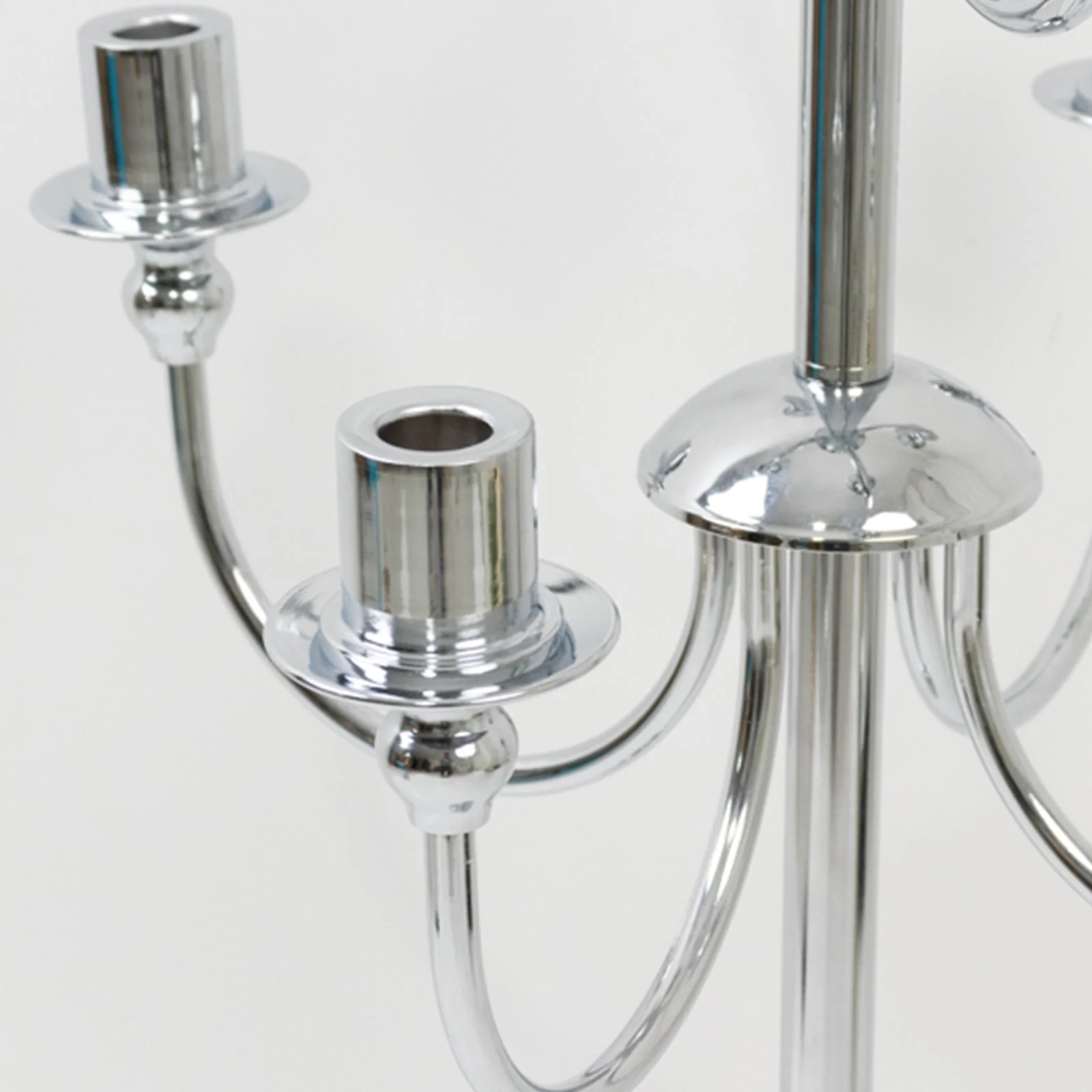 Metal Floor Candelabra Candle Holder 46" Tall - 9-Arm Silver Vintage Taper Candlestick Stand Table Centerpiece for Weddings & Parties - Image 7