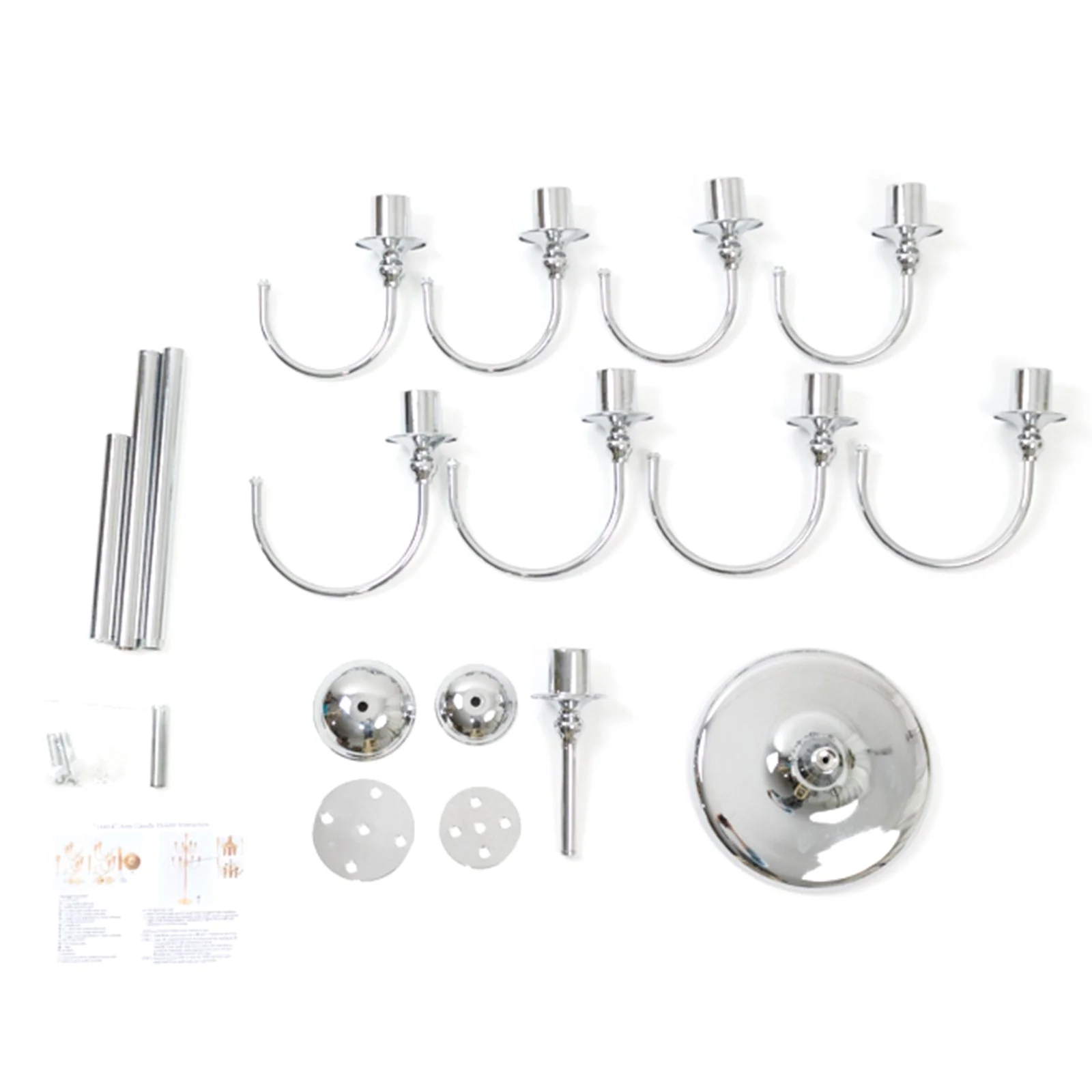 Metal Floor Candelabra Candle Holder 46" Tall - 9-Arm Silver Vintage Taper Candlestick Stand Table Centerpiece for Weddings & Parties - Image 8