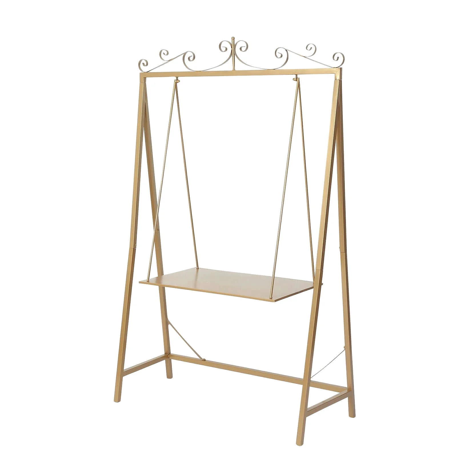 Metal Floor Swing Cake Stand 6ft Gold - Unique Hanging Dessert Display Serving Station for Stylish Celebrations - Image 4