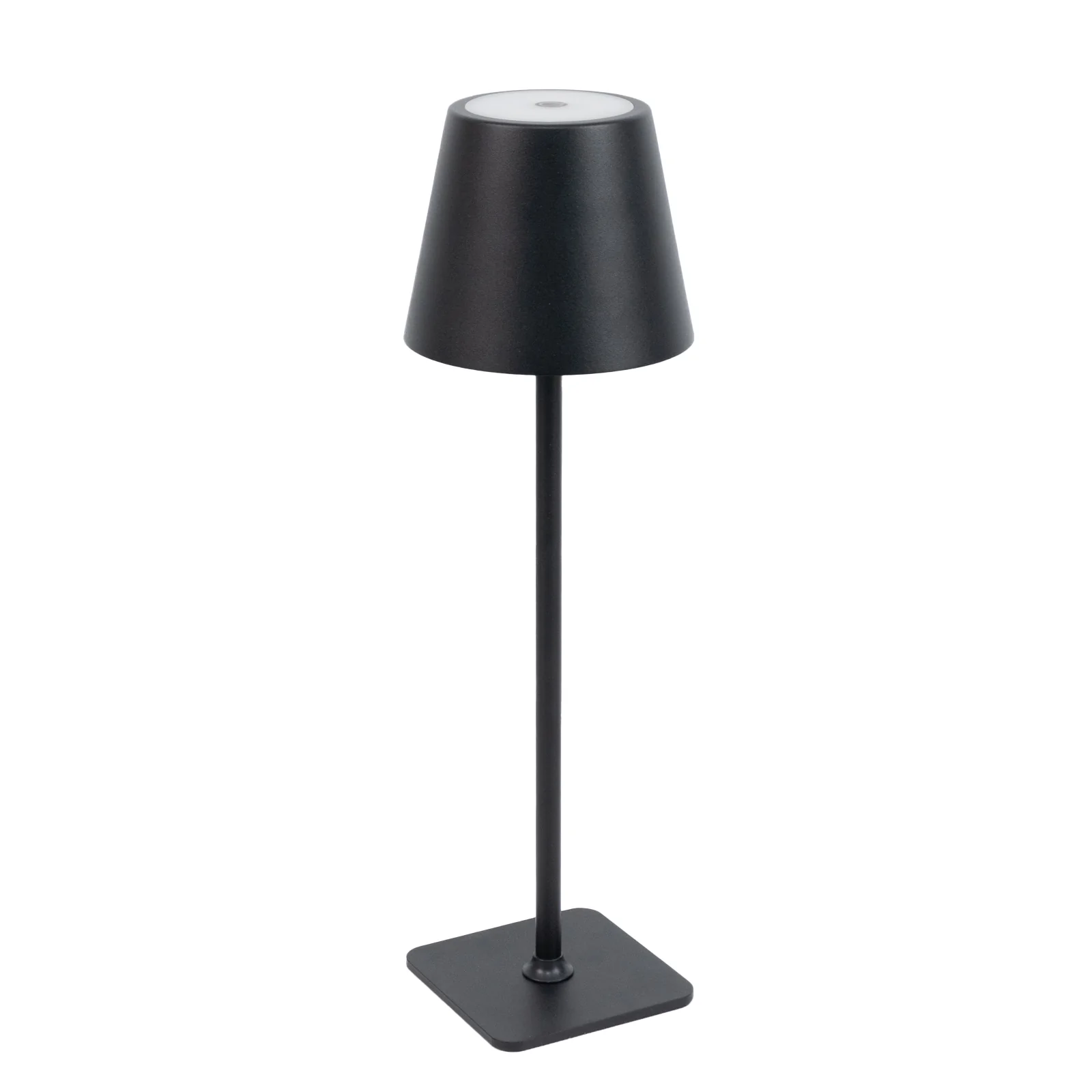 Heavy Duty Black Metal LED Table Lamp with Classic Empire Lampshade – Commercial Grade Cordless Rechargeable Desk Lamp, 3 Color Modes, Stepless Dimming, Touch Control, 15" - Image 2