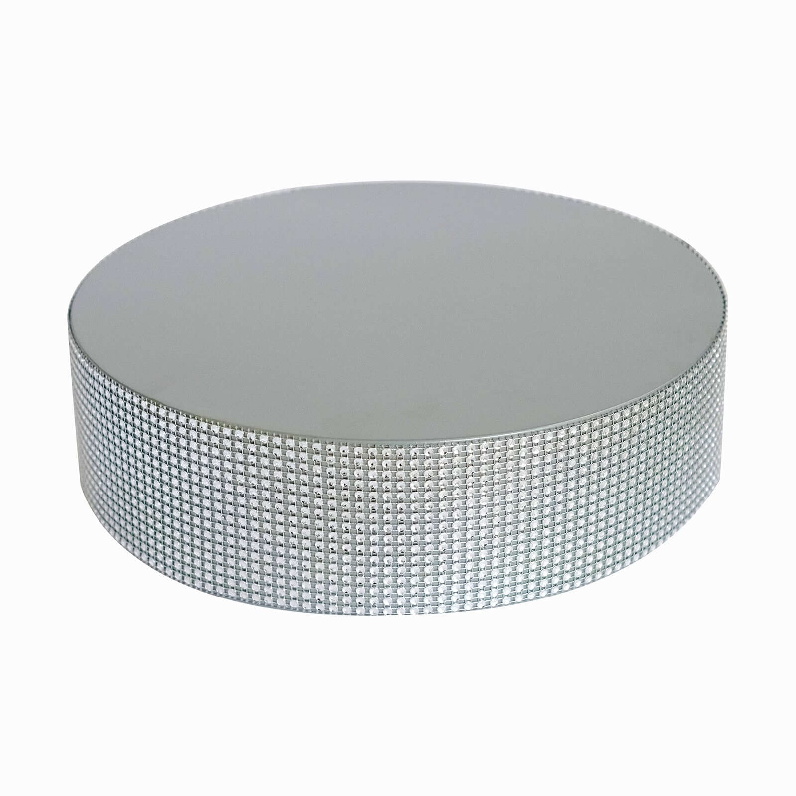 Metal Pedestal Cake Stand 12" Round Design with Rhinestones Silver - Cupcake Holder and Dessert Table Centerpiece - Image 7