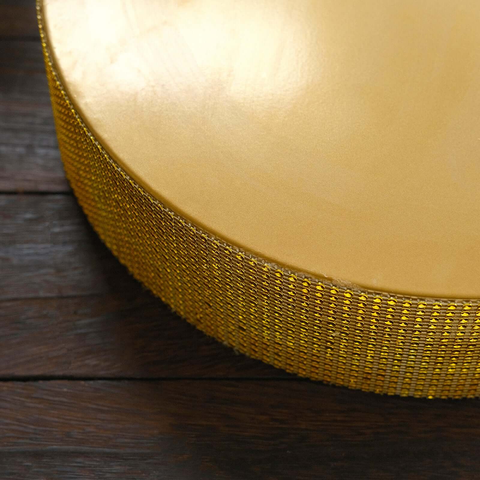 Metal Pedestal Cake Stand 14" Round Design with Rhinestones Gold - Cupcake Holder and Dessert Table Centerpiece - Image 10