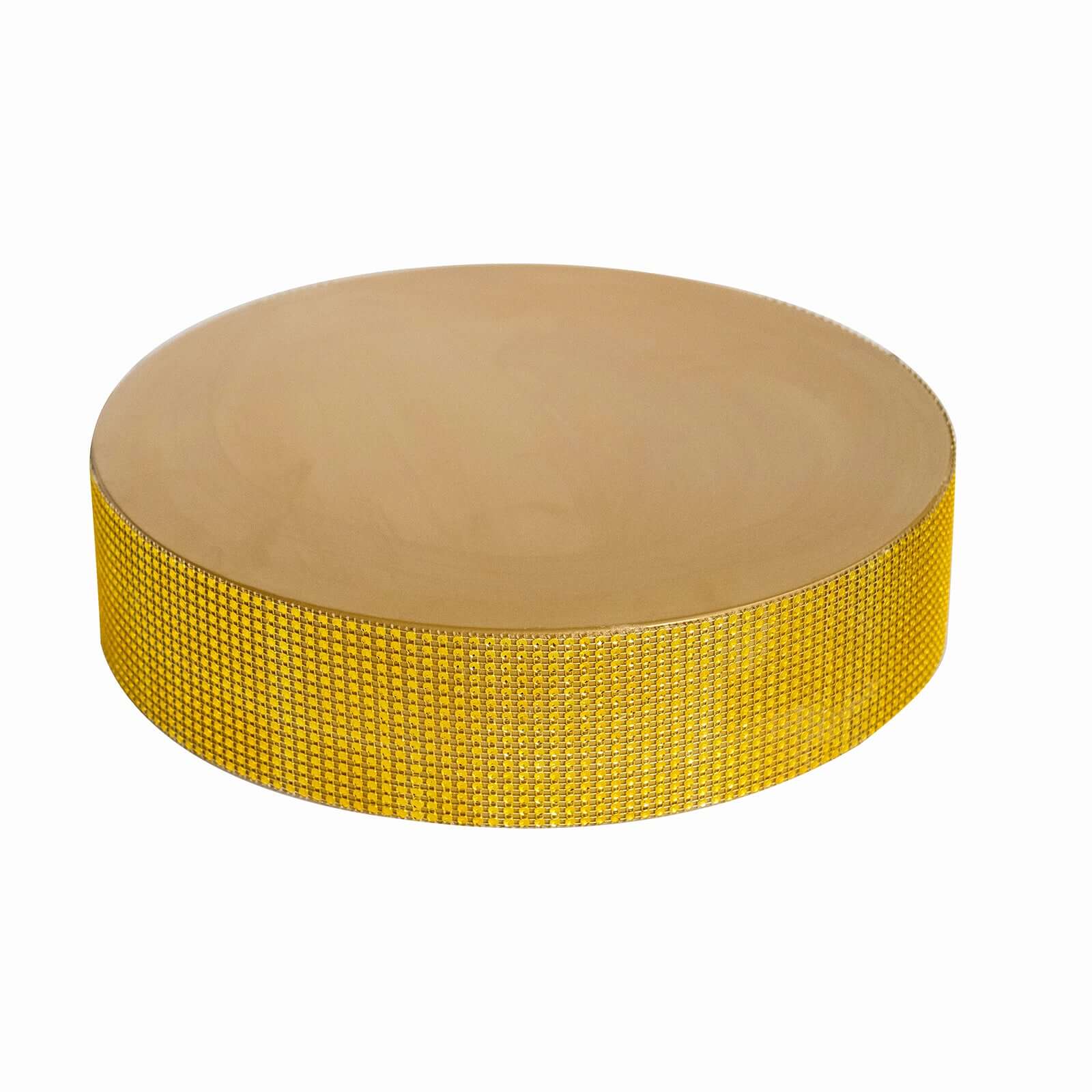 Metal Pedestal Cake Stand 14" Round Design with Rhinestones Gold - Cupcake Holder and Dessert Table Centerpiece - Image 7