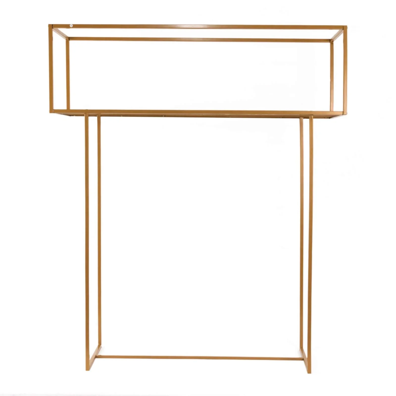 Metal Rectangular Centerpiece Stand 48" Gold Heavy Duty Design - Tabletop Floral Arrangement Display Rack - Image 10