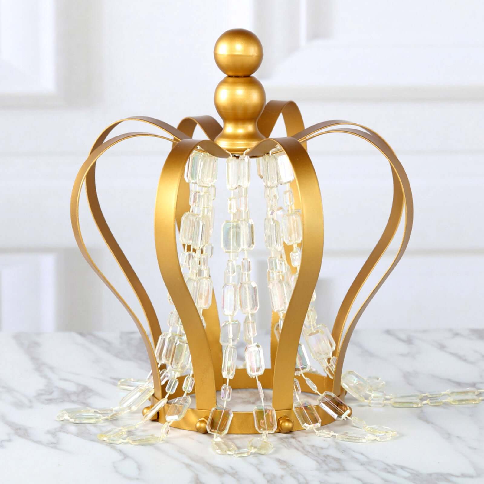 Metal Royal Crown Cake Topper 9" Matte Gold - Exquisite Cake Centerpiece Decor for Weddings & Parties - Image 7