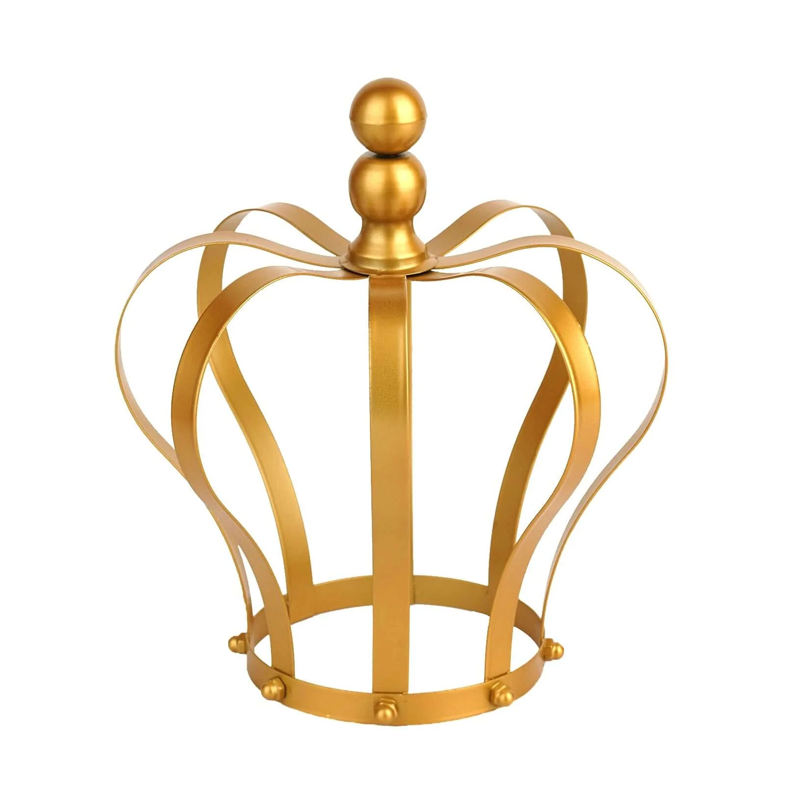 Metal Royal Crown Cake Topper 9" Matte Gold - Exquisite Cake Centerpiece Decor for Weddings & Parties - Image 8