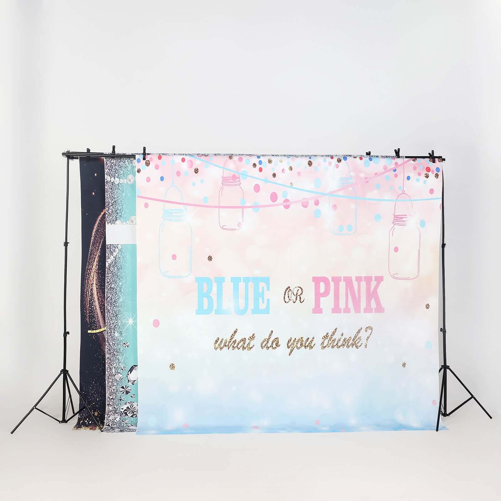 Metal Triple Crossbar Adjustable Pipe and Drape Kit, Photography Backdrop Stand 8ftX10ft - Image 8