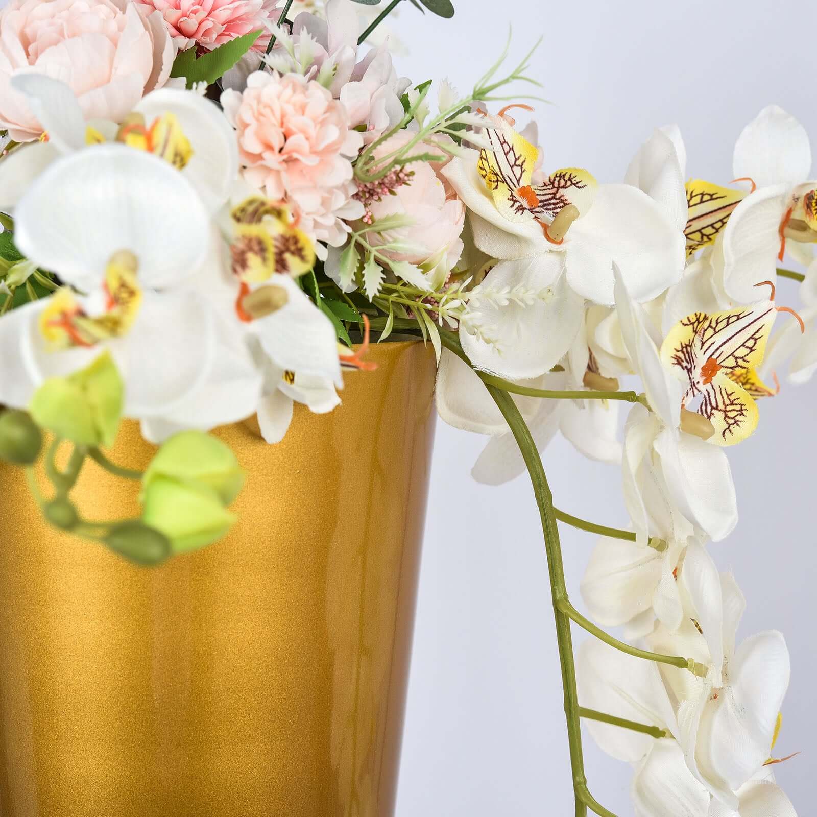 Metal Trumpet Flower Vase 28" Brushed Gold - Luxe Design for Sophisticated Event Centerpieces - Image 2