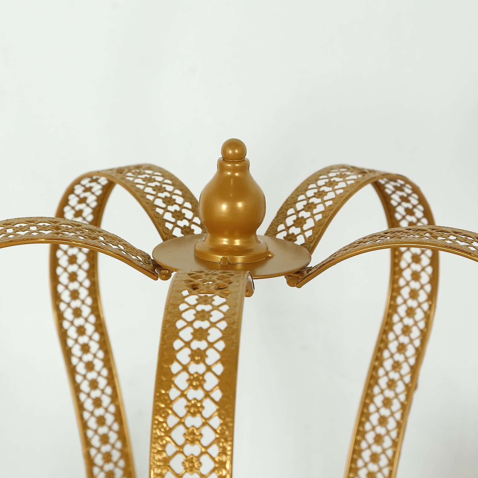 Metal Wedding Cupcake Stand 19" Gold Princess Crown Style - Exquisite Dessert Display Holder Centerpiece for Weddings Bridal Showers & Special Occasions - Image 6