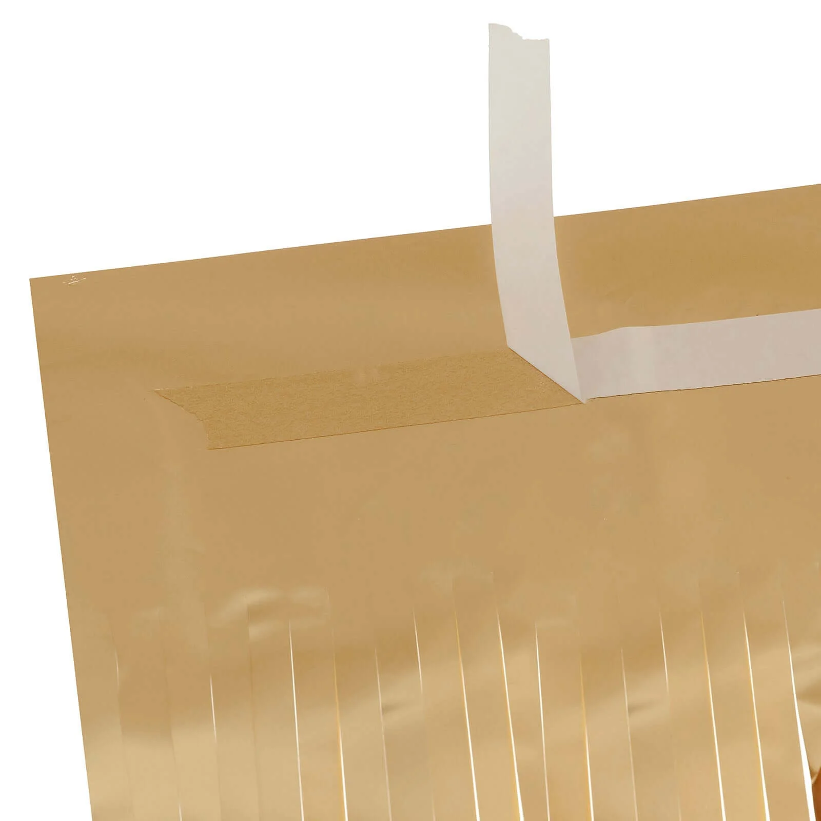 Metallic Foil Fringe Table Skirt 30"x9ft Matte Gold with Self Adhesive Backing - Tinsel Party Table Skirt - Image 12