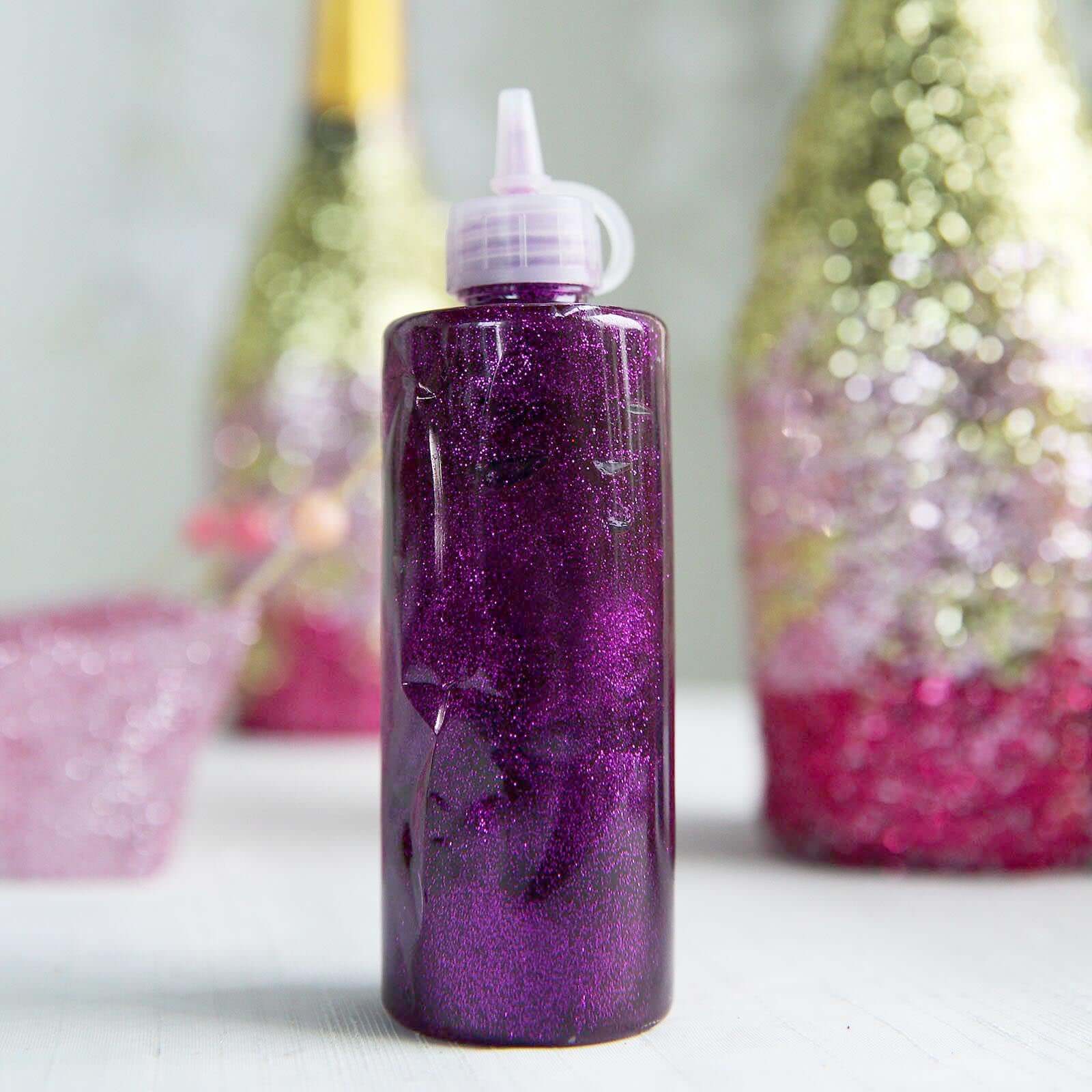 Metallic Glitter Glue 4 oz Bottle Purple - Nontoxic Washable Art Glue for Creative DIY Projects Kids' Crafts & Party Decor