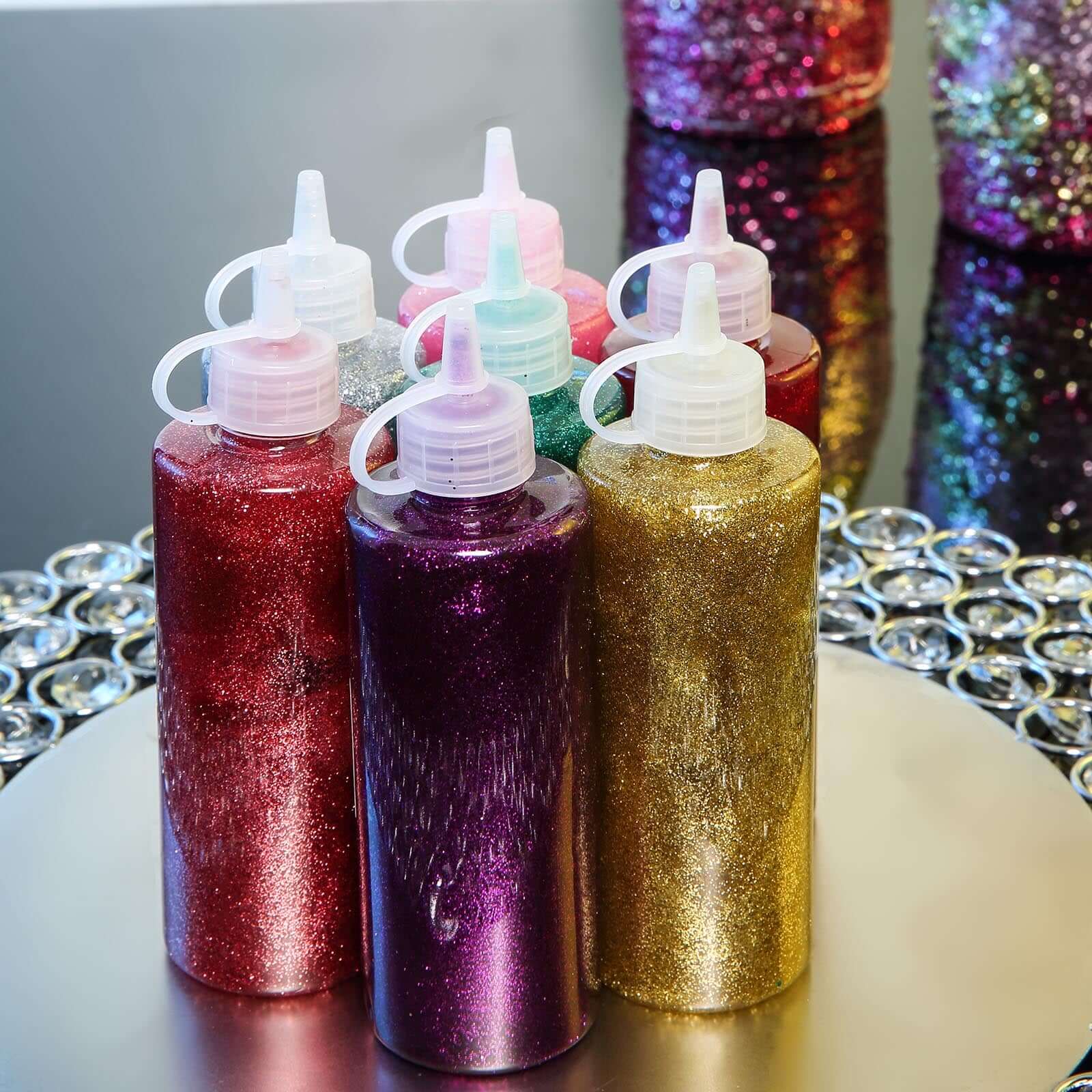 Metallic Glitter Glue 4 oz Bottle Rose Gold - Nontoxic Washable Art Glue for Creative DIY Projects Kids' Crafts & Party Decor - Image 11