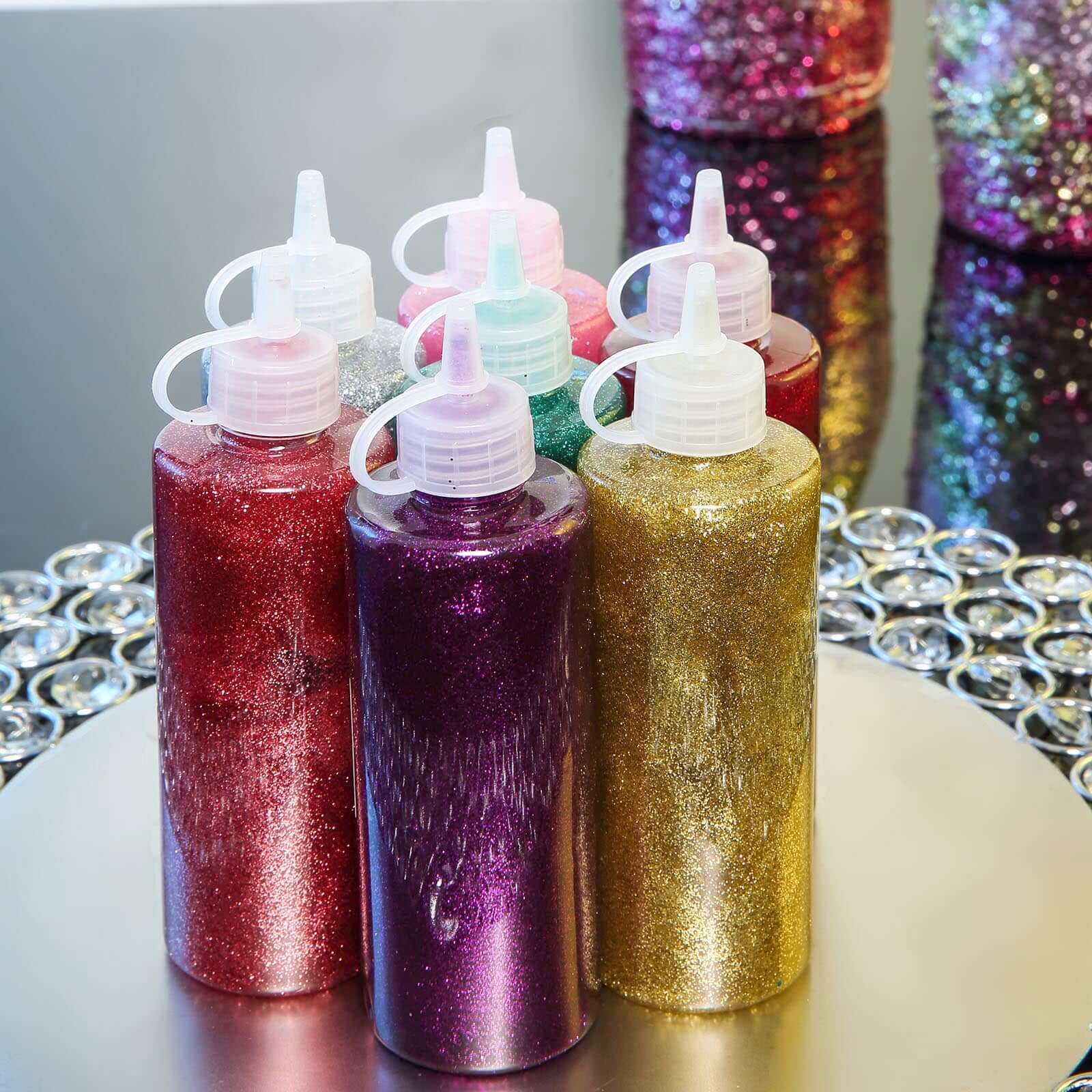 Metallic Glitter Glue 4 oz Bottle Turquoise - Nontoxic Washable Art Glue for Creative DIY Projects Kids' Crafts & Party Decor - Image 12