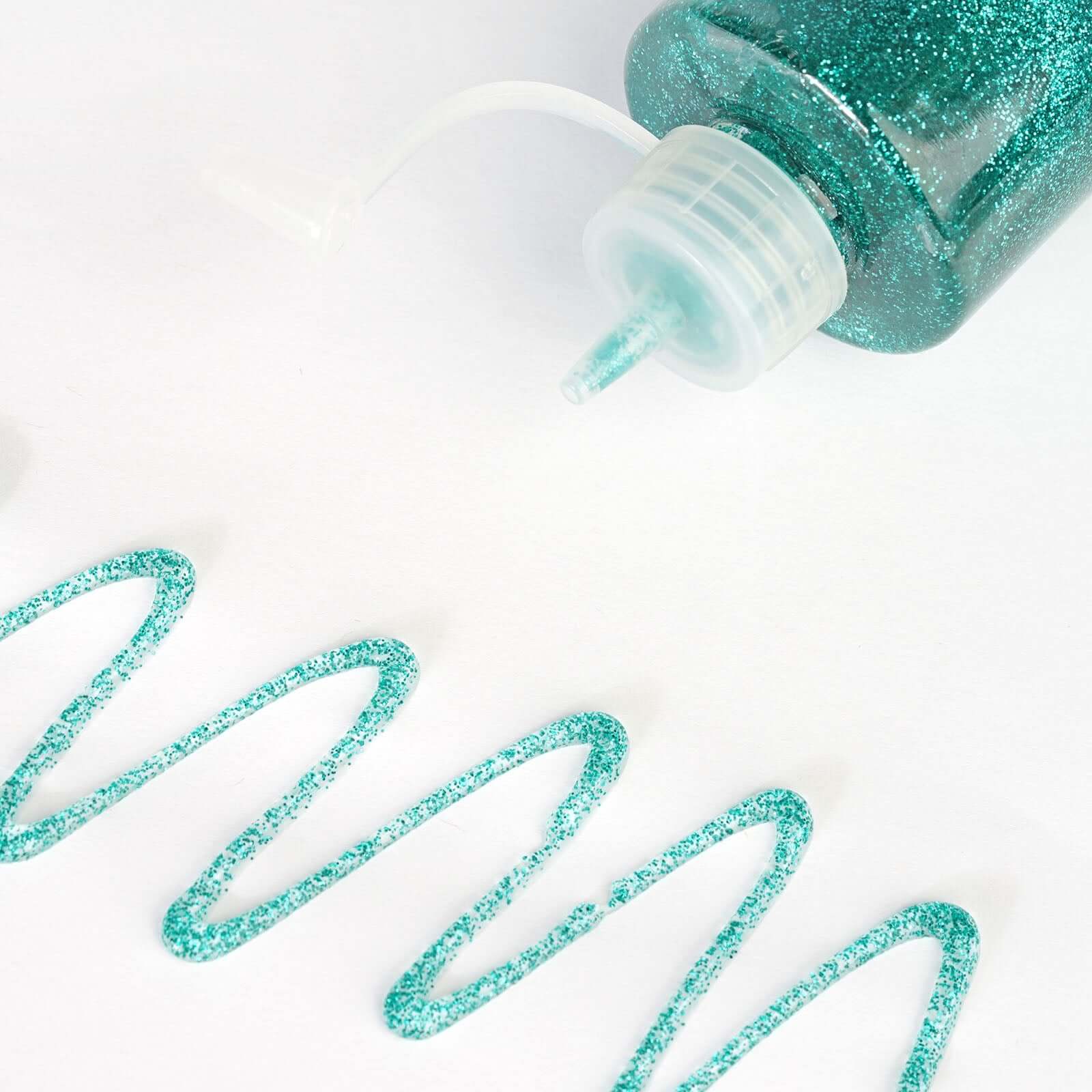 Metallic Glitter Glue 4 oz Bottle Turquoise - Nontoxic Washable Art Glue for Creative DIY Projects Kids' Crafts & Party Decor - Image 2