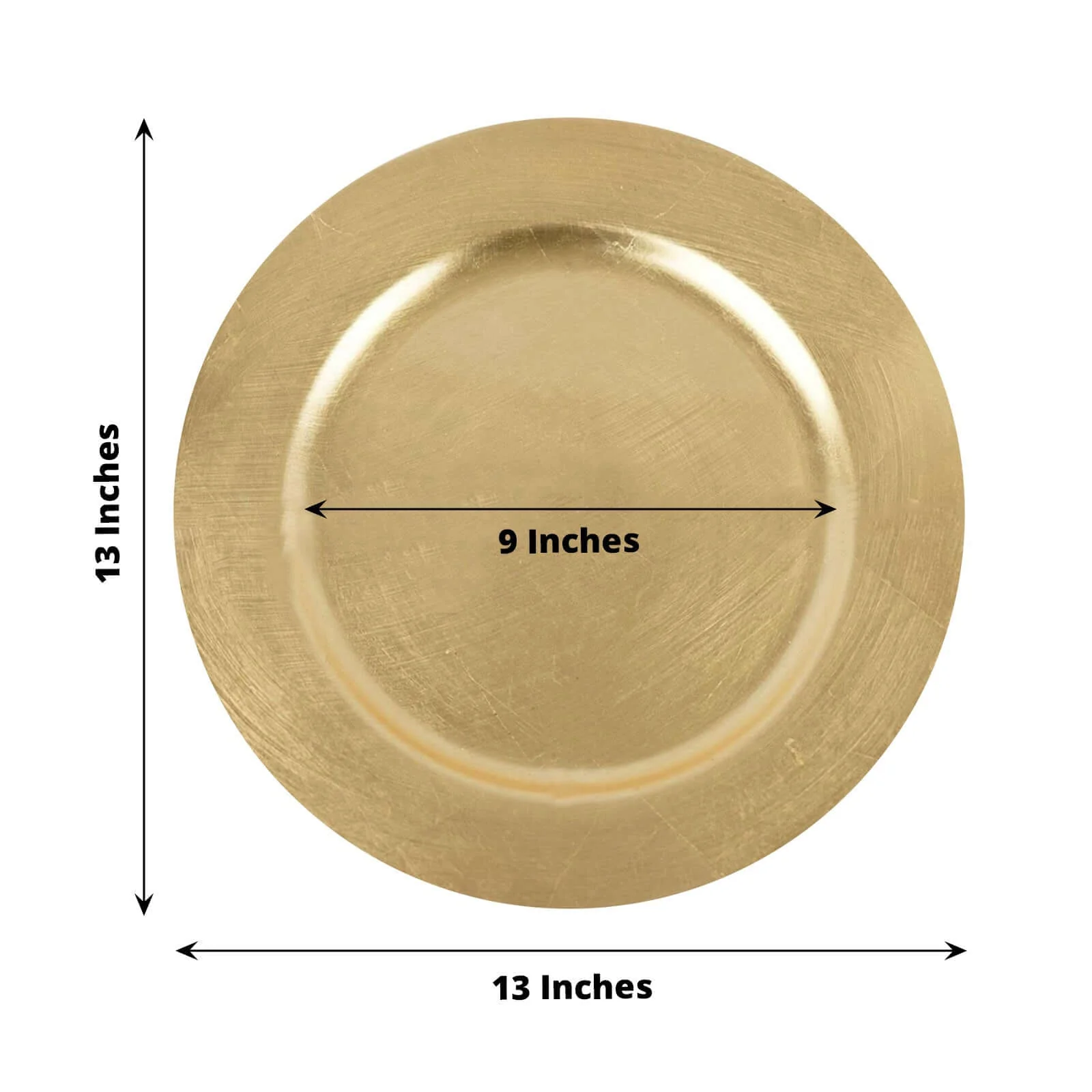6-Pack Acrylic Plastic Charger Plates 13" Round Metallic Gold - Dinner Party Decor Charger Tableware - Image 3