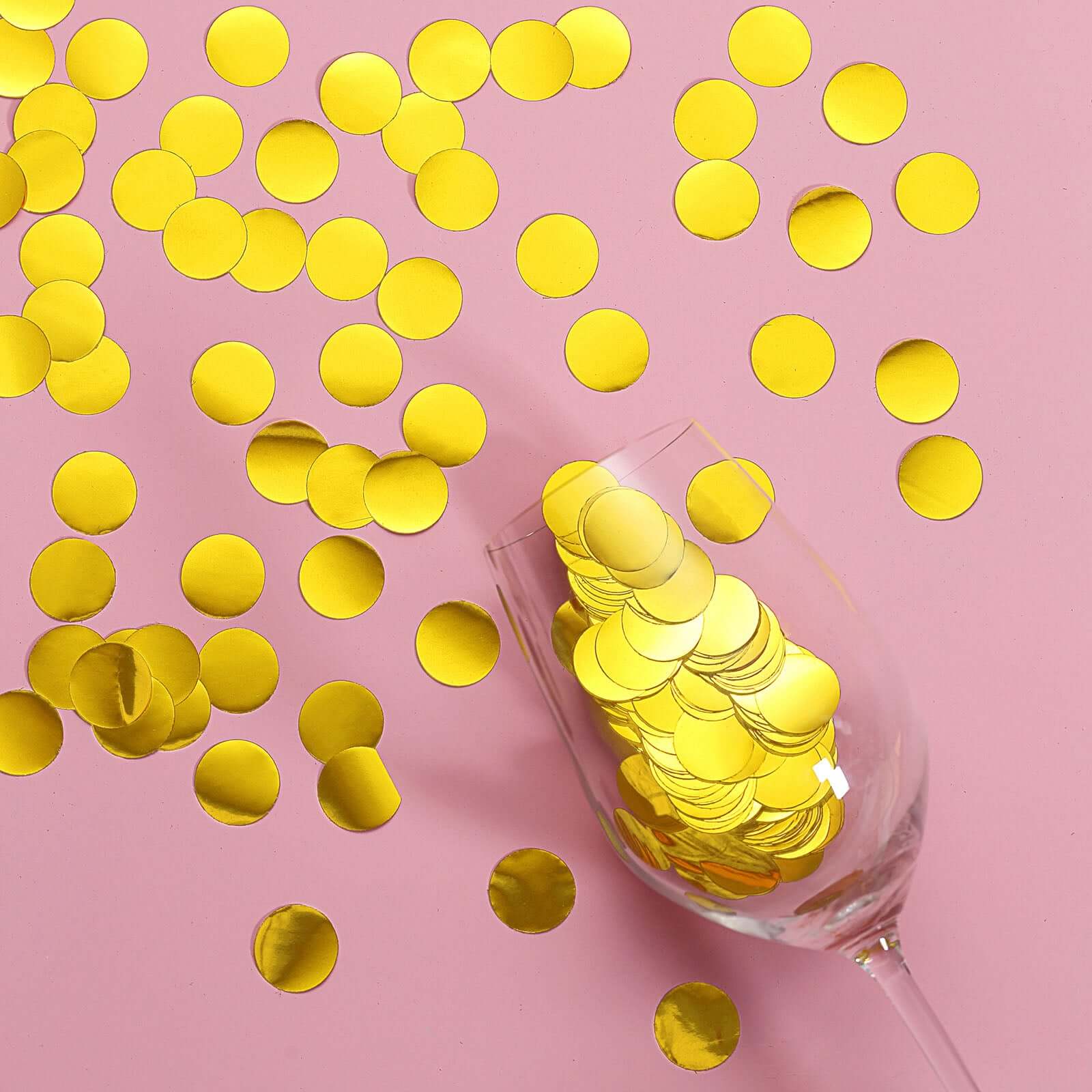 Metallic Round Party Confetti 18G Bag Gold Foil - Balloon Table Confetti Glitter Dots for Festive Weddings Baby Bridal Showers & Events