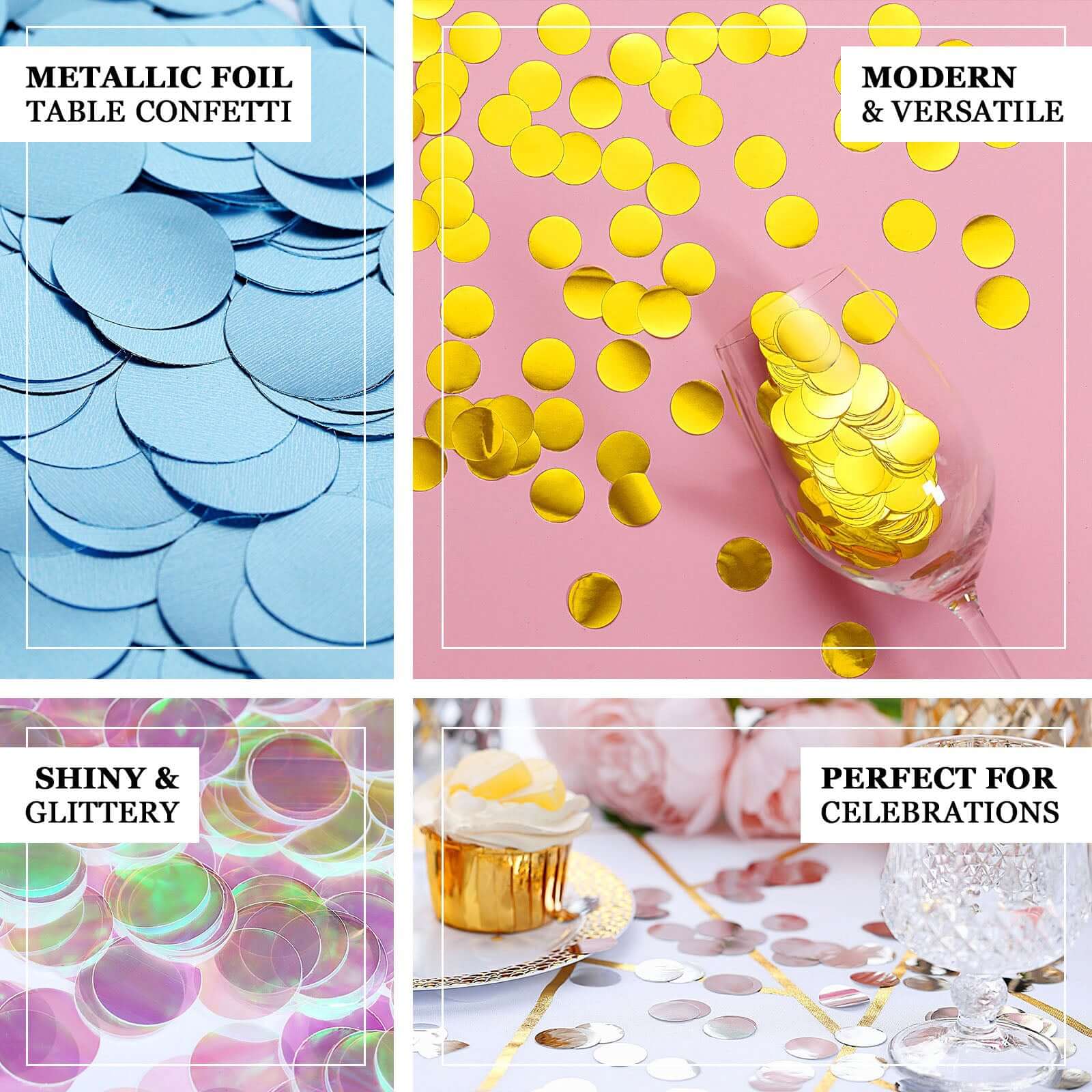 Metallic Round Party Confetti 18G Bag Gold Foil - Balloon Table Confetti Glitter Dots for Festive Weddings Baby Bridal Showers & Events - Image 4