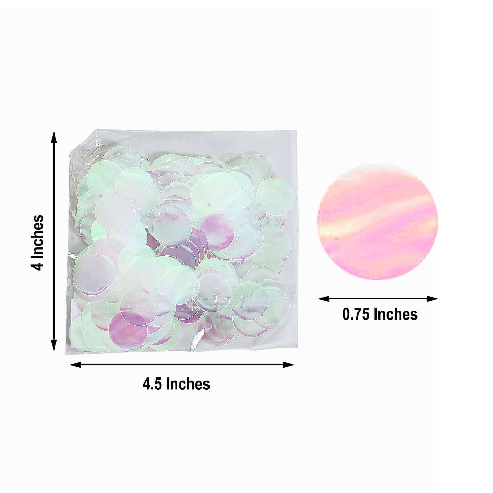 Metallic Round Party Confetti 18G Bag Iridescent Foil - Balloon Table Confetti Glitter Dots for Festive Weddings Baby Bridal Showers & Events - Image 3