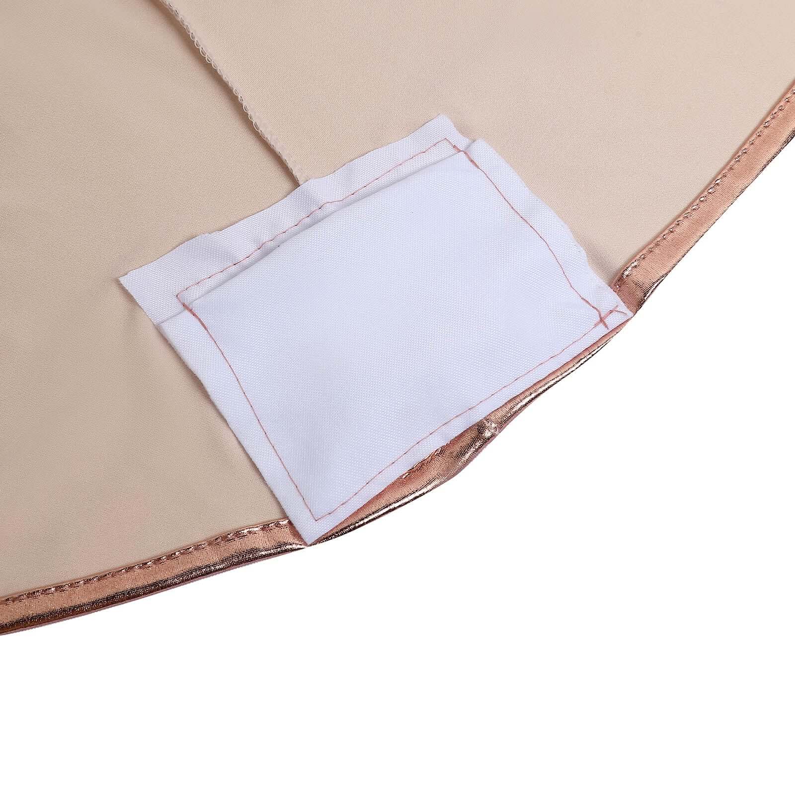 Metallic Spandex Fitted Round Cocktail Table Cover 30" Blush Highboy Tablecloth - Stretch Fit & Water-Resistant - Image 10