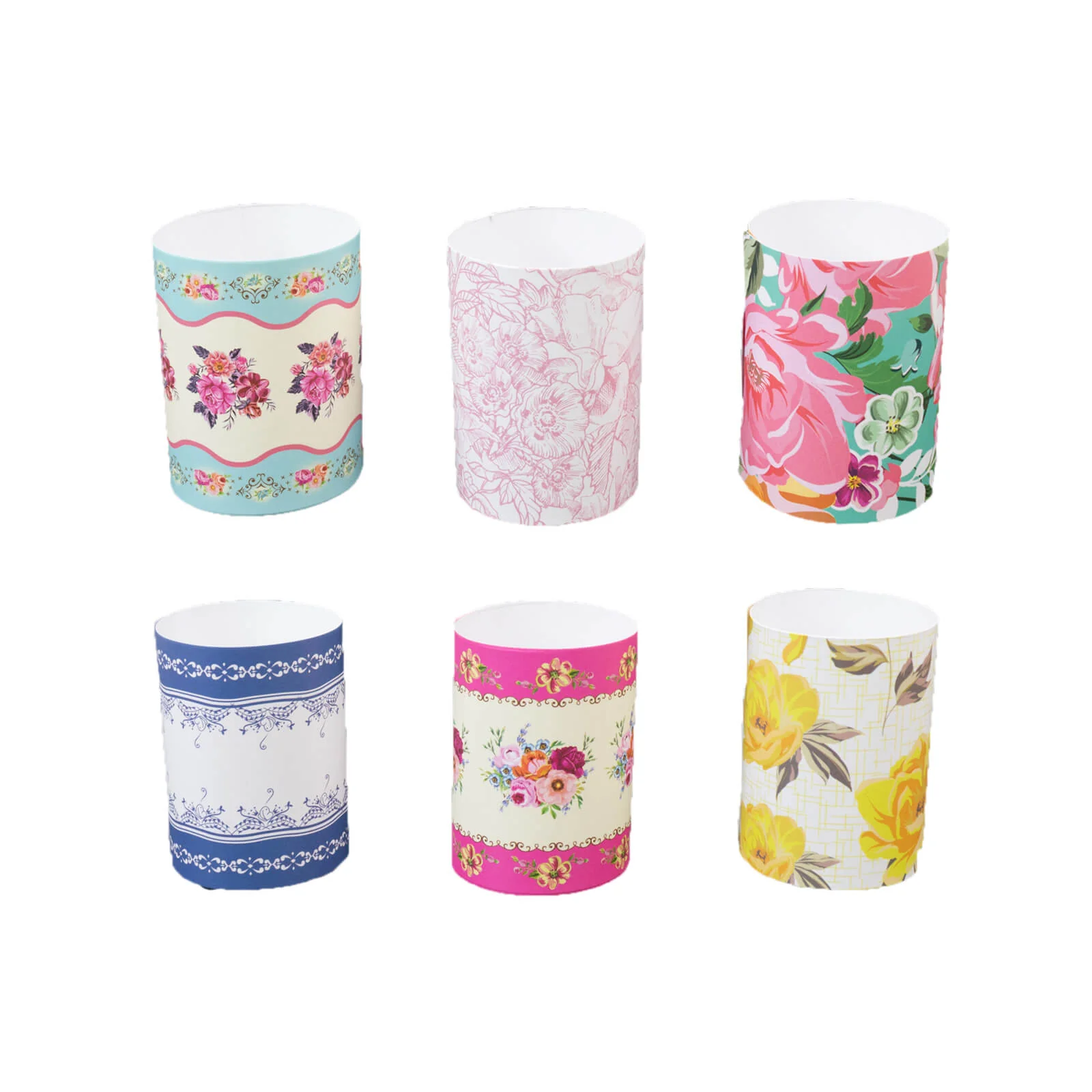 48-Pack Disposable Napkin Rings in Mixed Vintage Floral – Elegant Paper Napkin Holder Bands for Tea Parties, Weddings & Special Occasions - Image 6