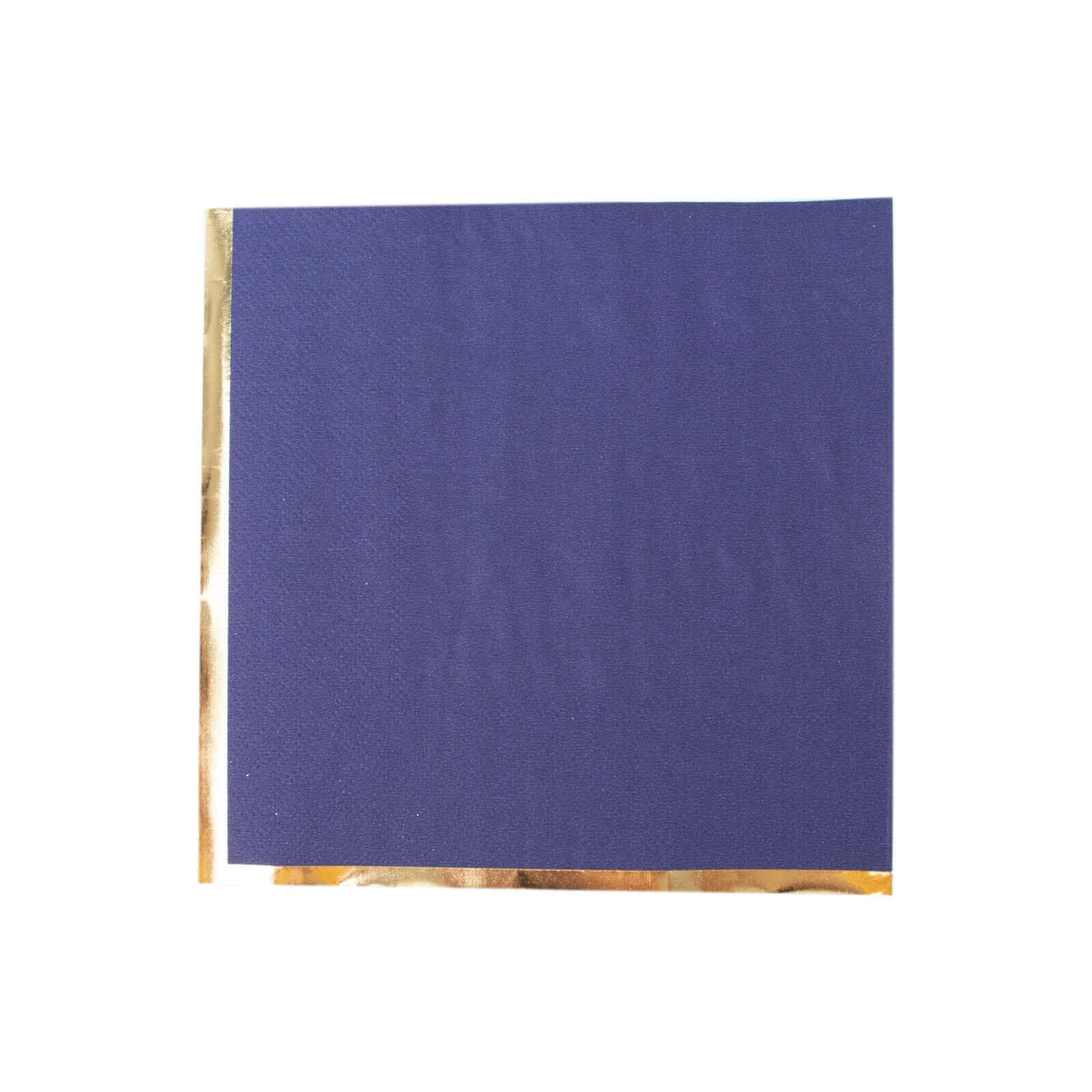 50-Pack Paper Beverage Napkins 2 Ply Navy Blue with Gold Foil Edge 6.5"x6.5" - Soft Disposable Cocktail Napkins - Image 7