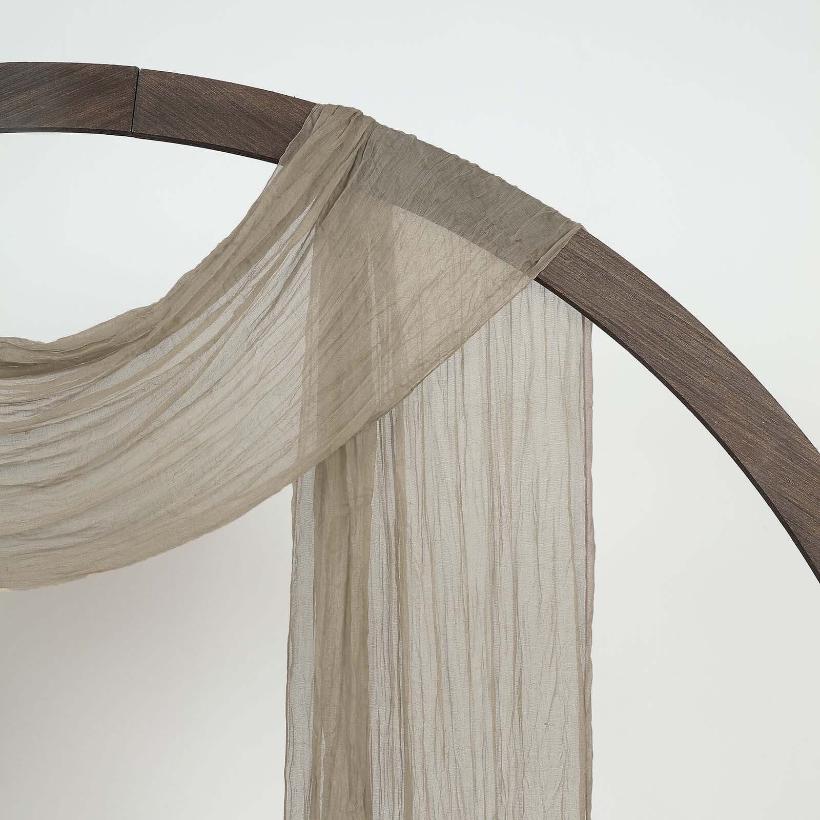 Natural Gauze Cheesecloth Draping Fabric Wedding Arch Decorations, Window Scarf Valance Drapes, Boho Arbor Long Curtain Panel 20ft - Image 8