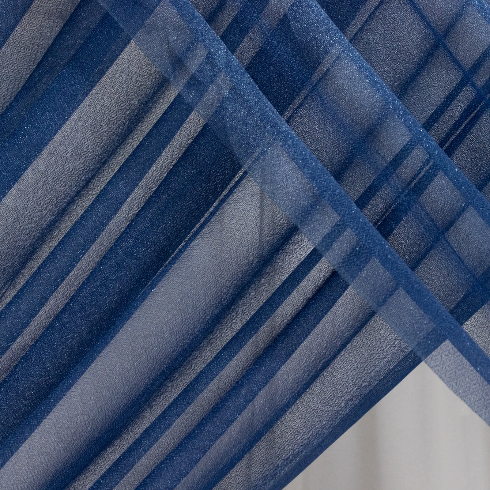 Sheer Wedding Arch Drape – 5ftx32ft Navy Blue Sheer Curtain Backdrop, Ceiling Drapery Panel - Image 6