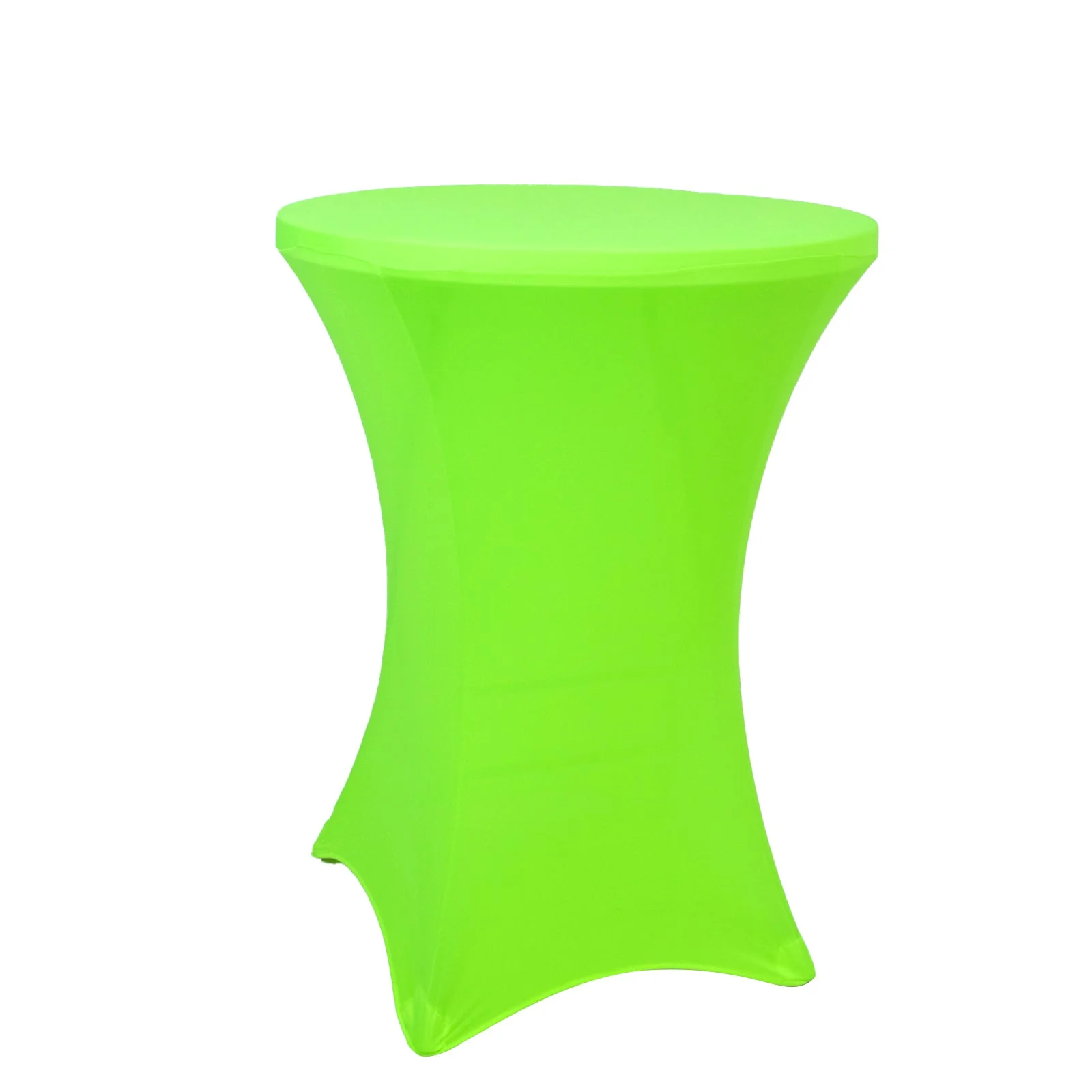Glow Neon Green Fitted Round Cocktail Table Cover 30" Spandex, Wrinkle-Free Cover - Image 6
