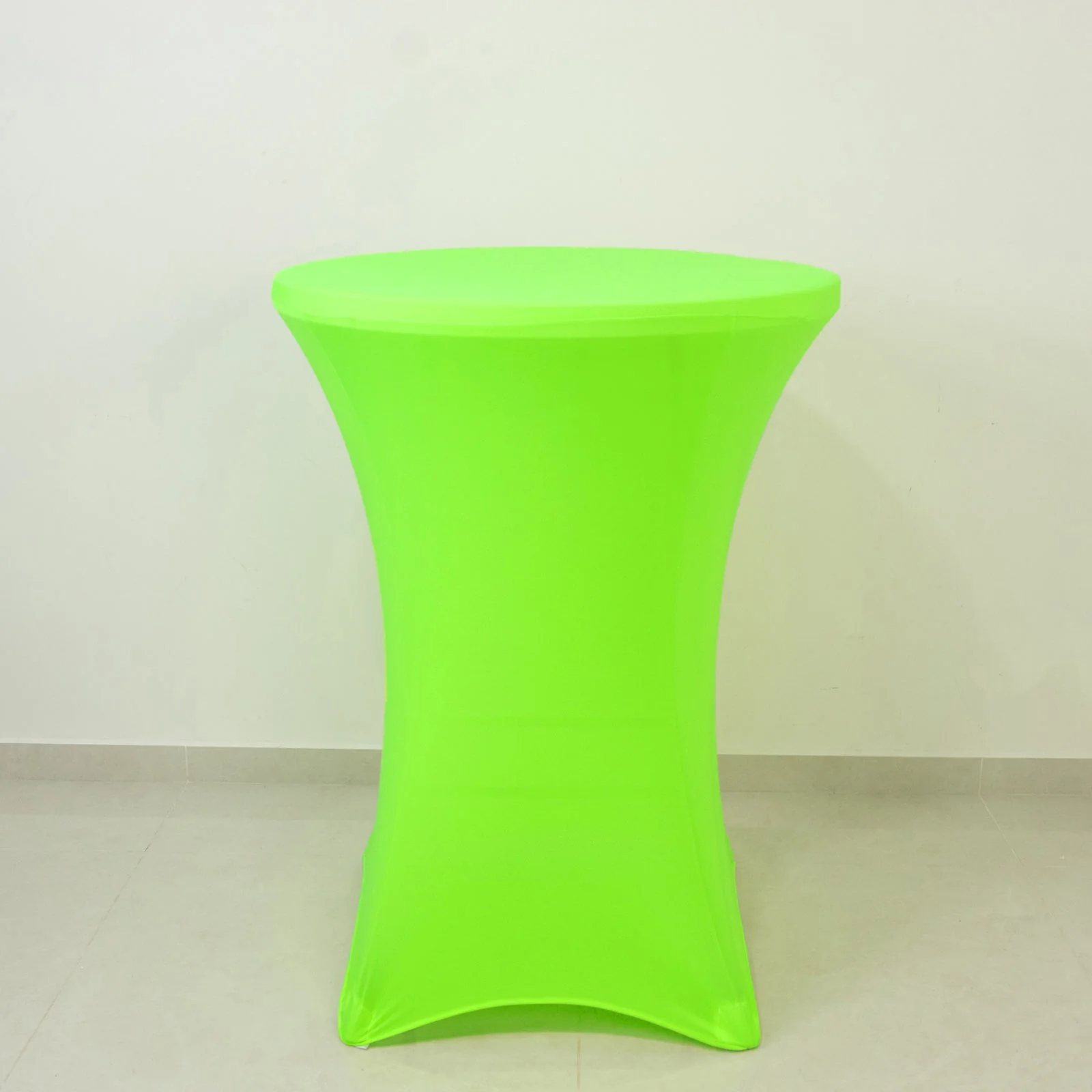 Glow Neon Green Fitted Round Cocktail Table Cover 30" Spandex, Wrinkle-Free Cover - Image 8
