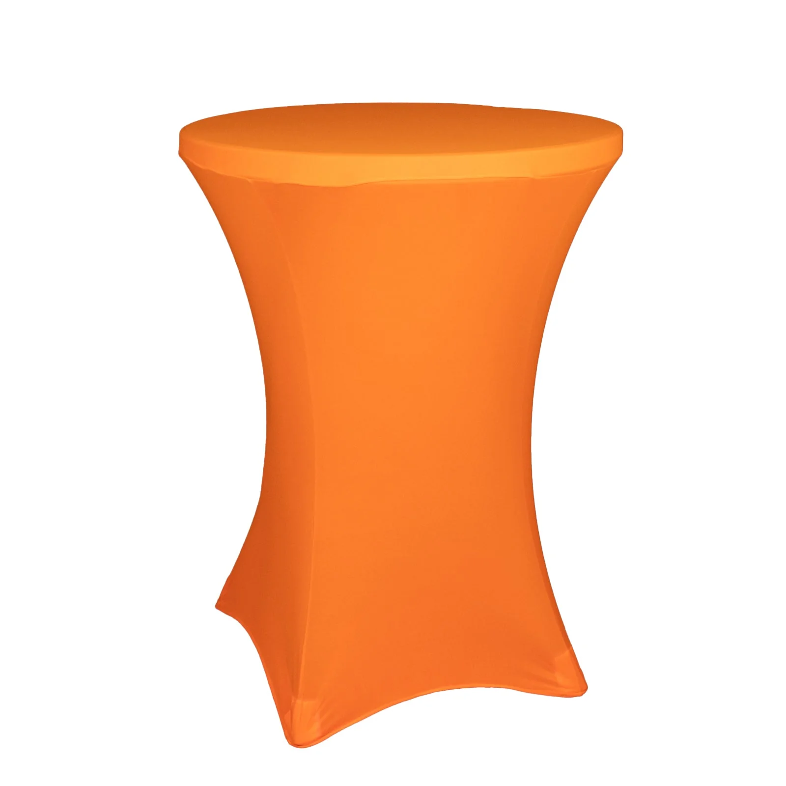 Glow Neon Orange Fitted Round Cocktail Table Cover 30" Spandex, Wrinkle-Free Cover - Image 6