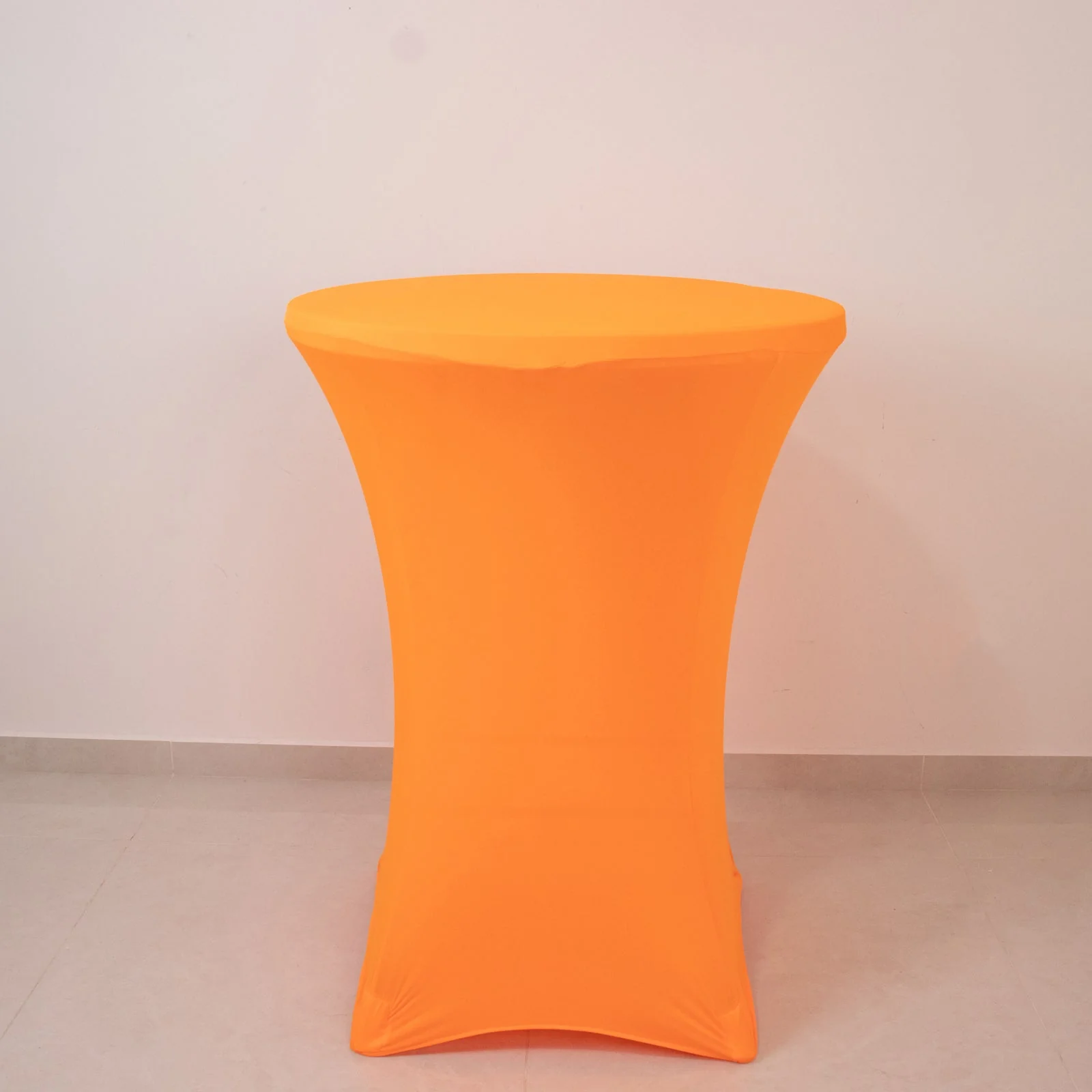 Glow Neon Orange Fitted Round Cocktail Table Cover 30" Spandex, Wrinkle-Free Cover - Image 8