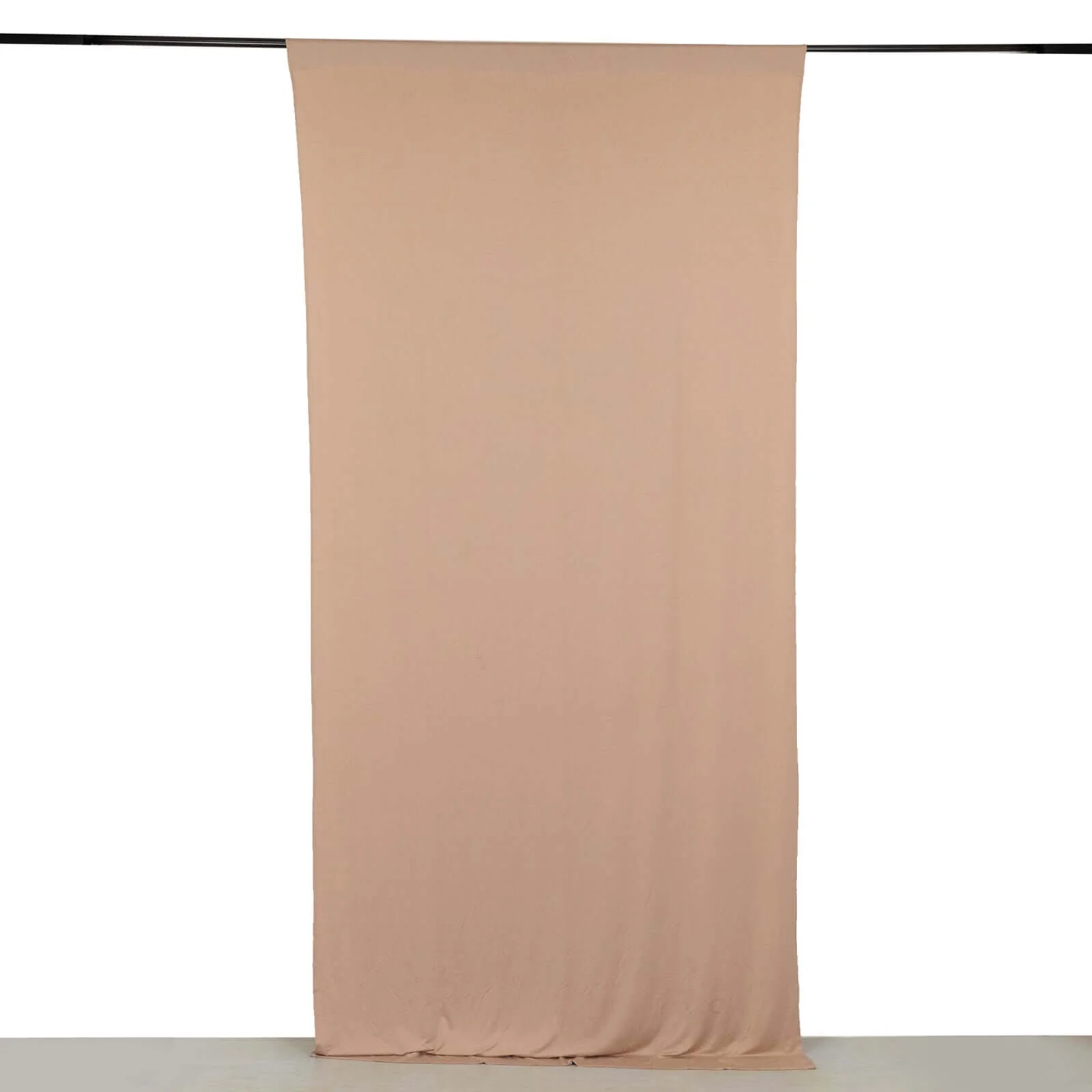 Nude 4-Way Stretch Spandex Backdrop Drape Curtain, Wrinkle Free Event Divider Panel with Rod Pockets - 5ftx10ft - Image 6