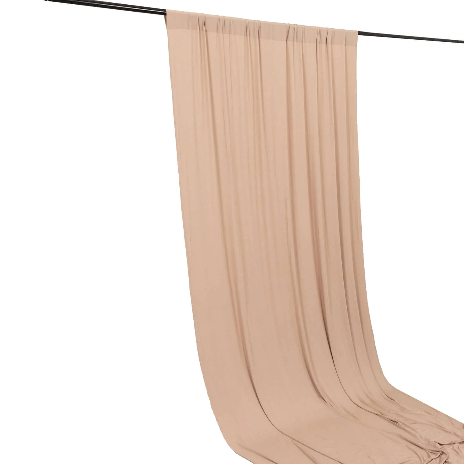 Nude 4-Way Stretch Spandex Backdrop Drape Curtain, Wrinkle Free Event Divider Panel with Rod Pockets - 5ftx10ft - Image 7