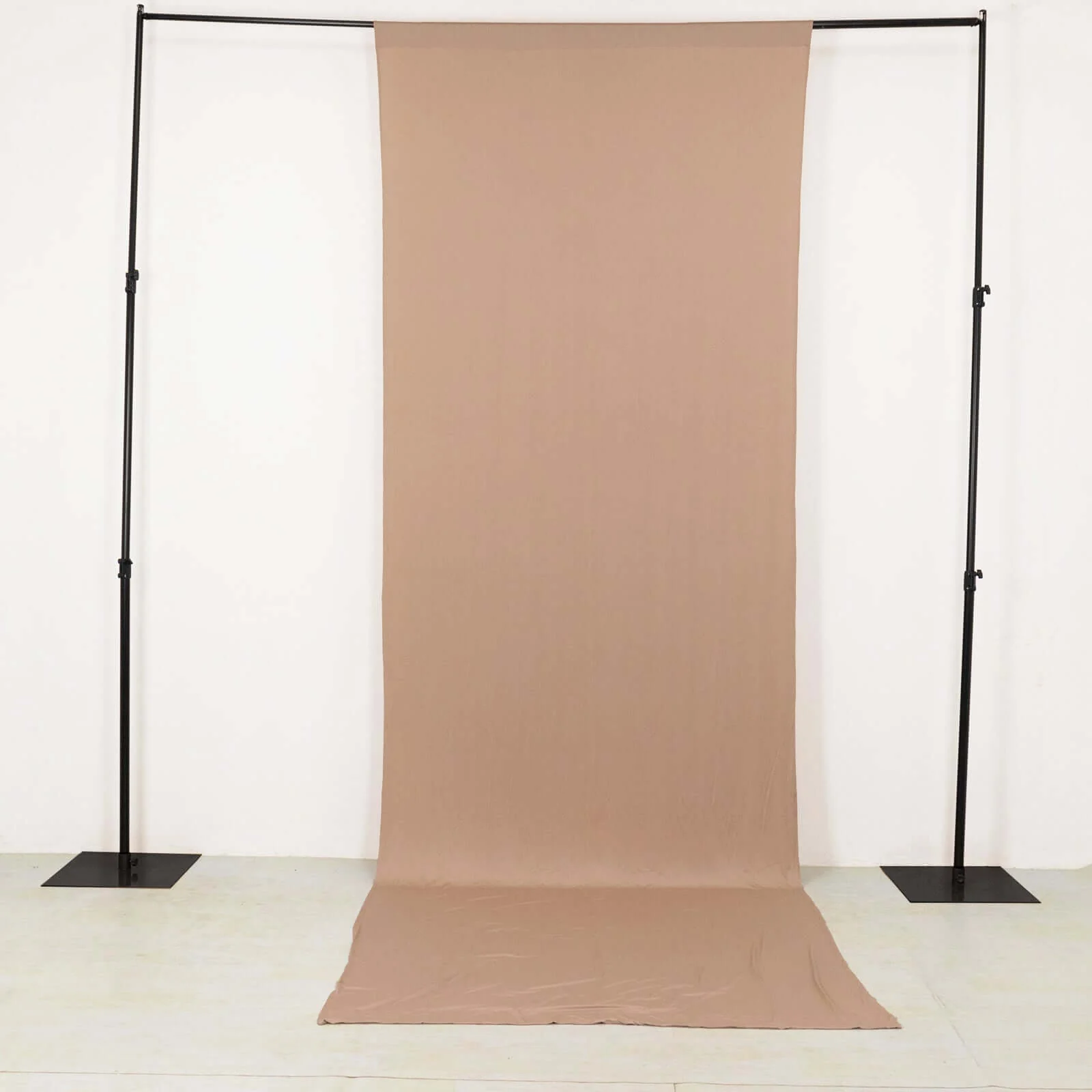 Nude 4-Way Stretch Spandex Backdrop Drape Curtain, Wrinkle Free Event Divider Panel with Rod Pockets - 5ftx14ft - Image 3