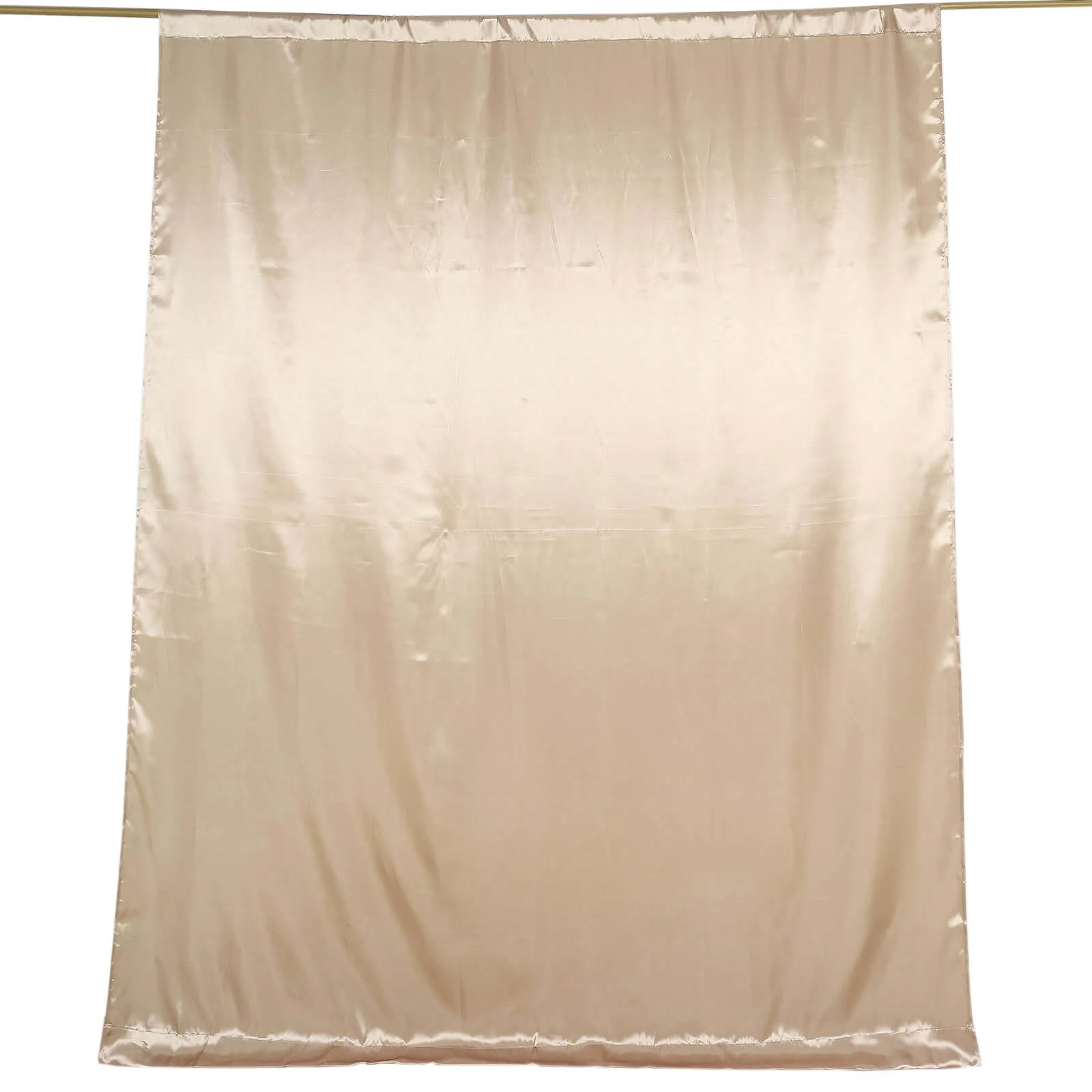 Nude Satin Backdrop Drape Curtain, Photo Booth Event Divider Panel - 8ftx10ft - Image 7