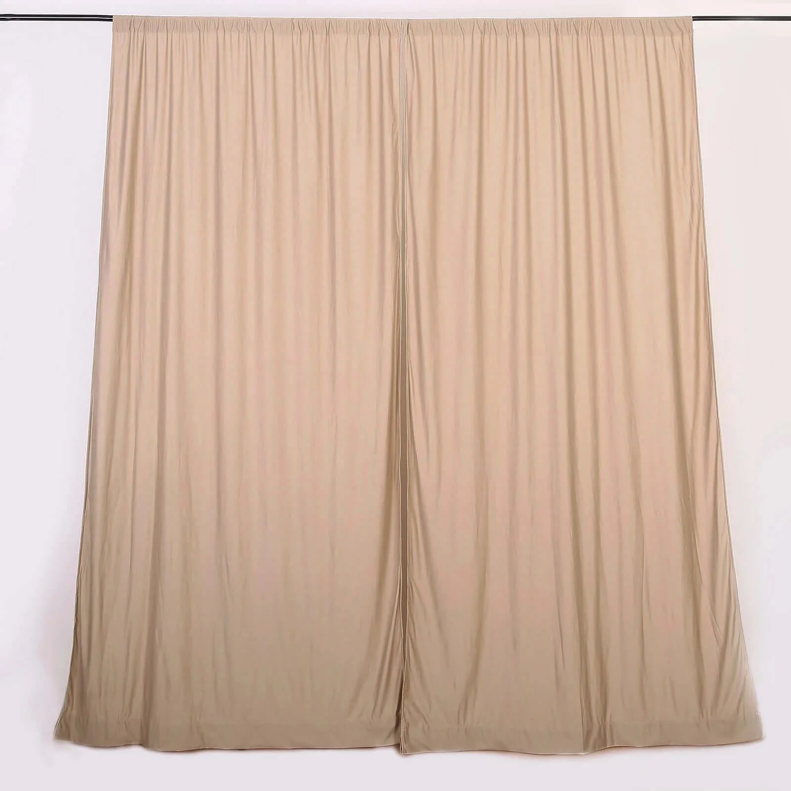 2 Pack 5ftx10ft Nude Scuba Polyester Backdrop Drape Curtains, Durable Flame Resistant Event Divider Panels Wrinkle Free With Rod Pockets - Image 2