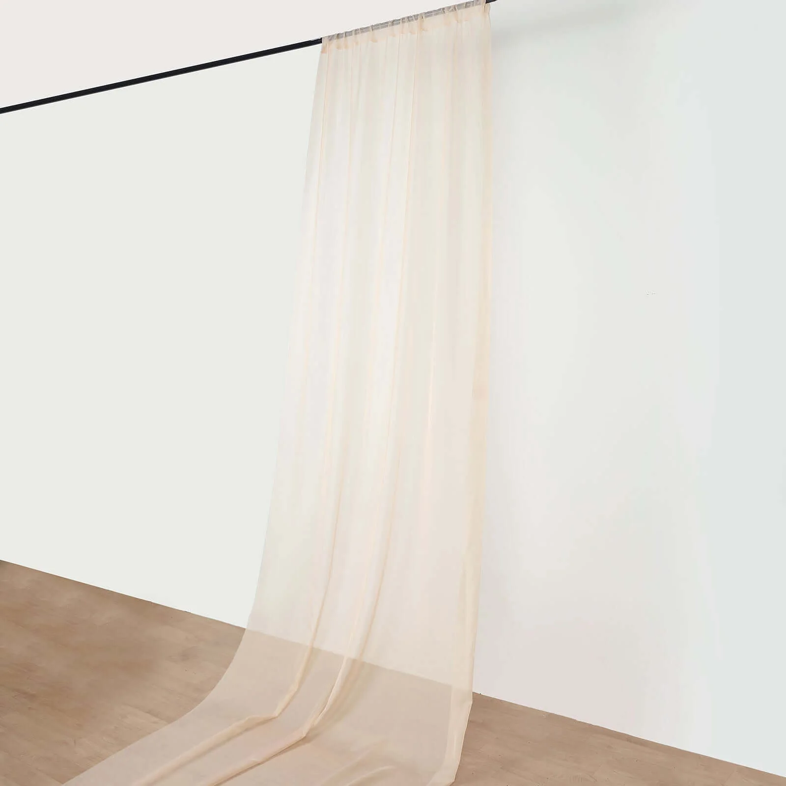 Nude Sheer Durable Flame Resistant Ceiling/Curtain Draping Panels 10ftx20ft - Image 3
