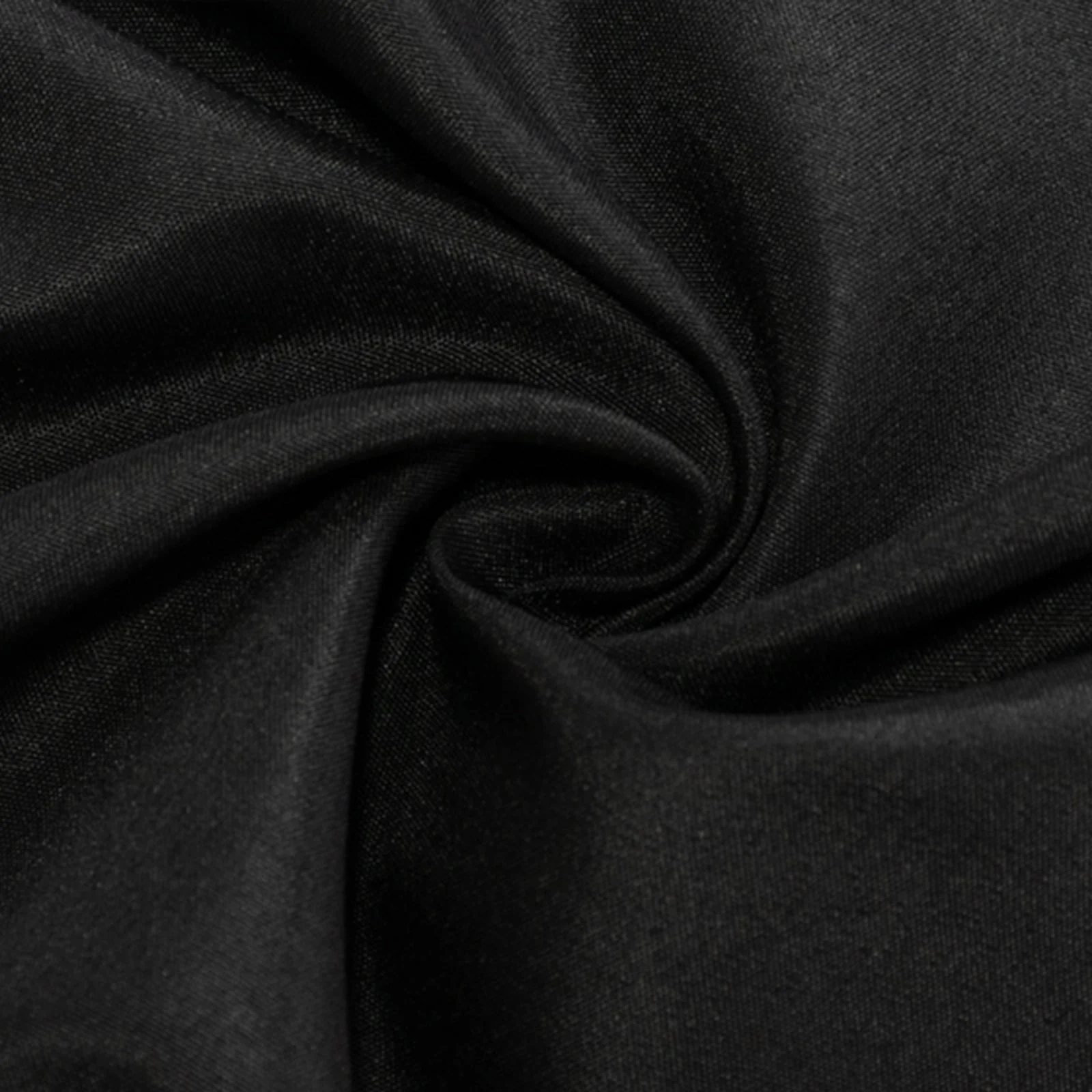Open Back Fitted Polyester Rectangle Tablecloth 72"x30" Black - Trade Show Table Cover - Image 7